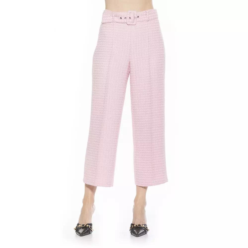 Women's ALEXIA ADMOR Caden Belted Wide Leg Pants, Size: 6, Pink Product Image