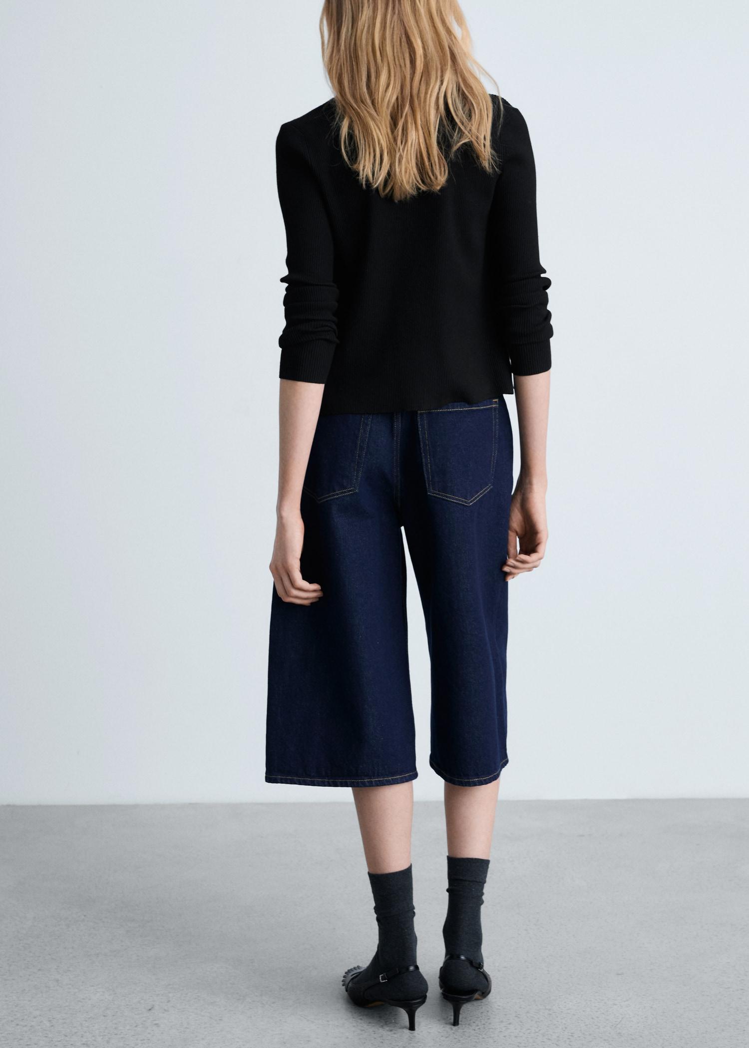 V-neck knitted cardigan - Women | MANGO USA Product Image