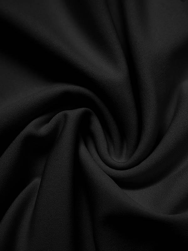 Bodycon Sleeveless Pleated Solid Color Split-front Zipper V-neck Midi Dresses Product Image