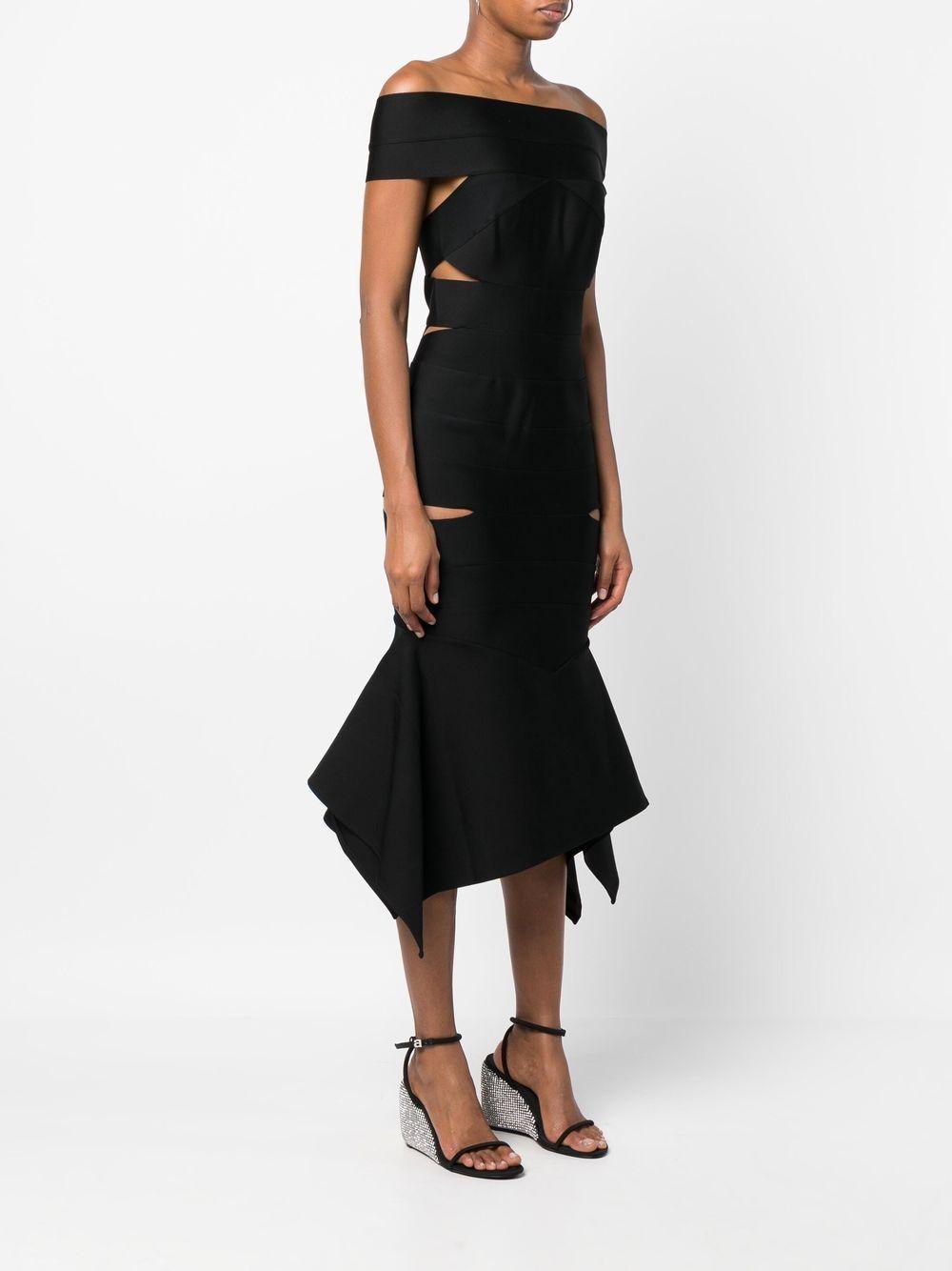 cut-out off-shoulder dress Product Image