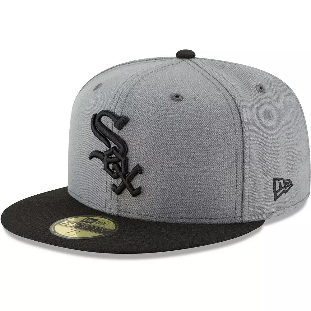 Men's New Era Gray/Black Chicago White Sox Two-Tone 59FIFTY Fitted Hat,  Product Image
