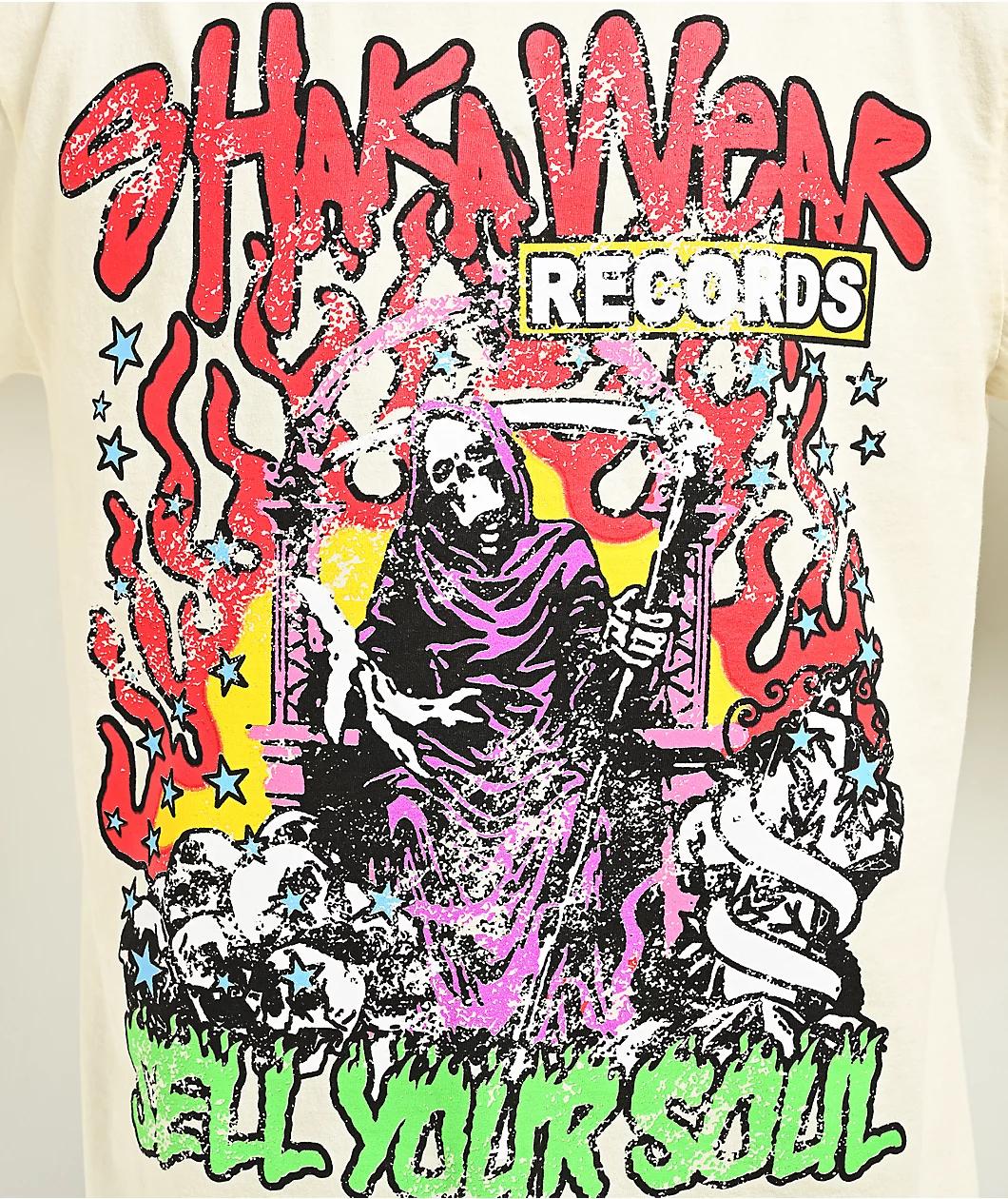 Shaka Wear Records Natural T-Shirt Product Image