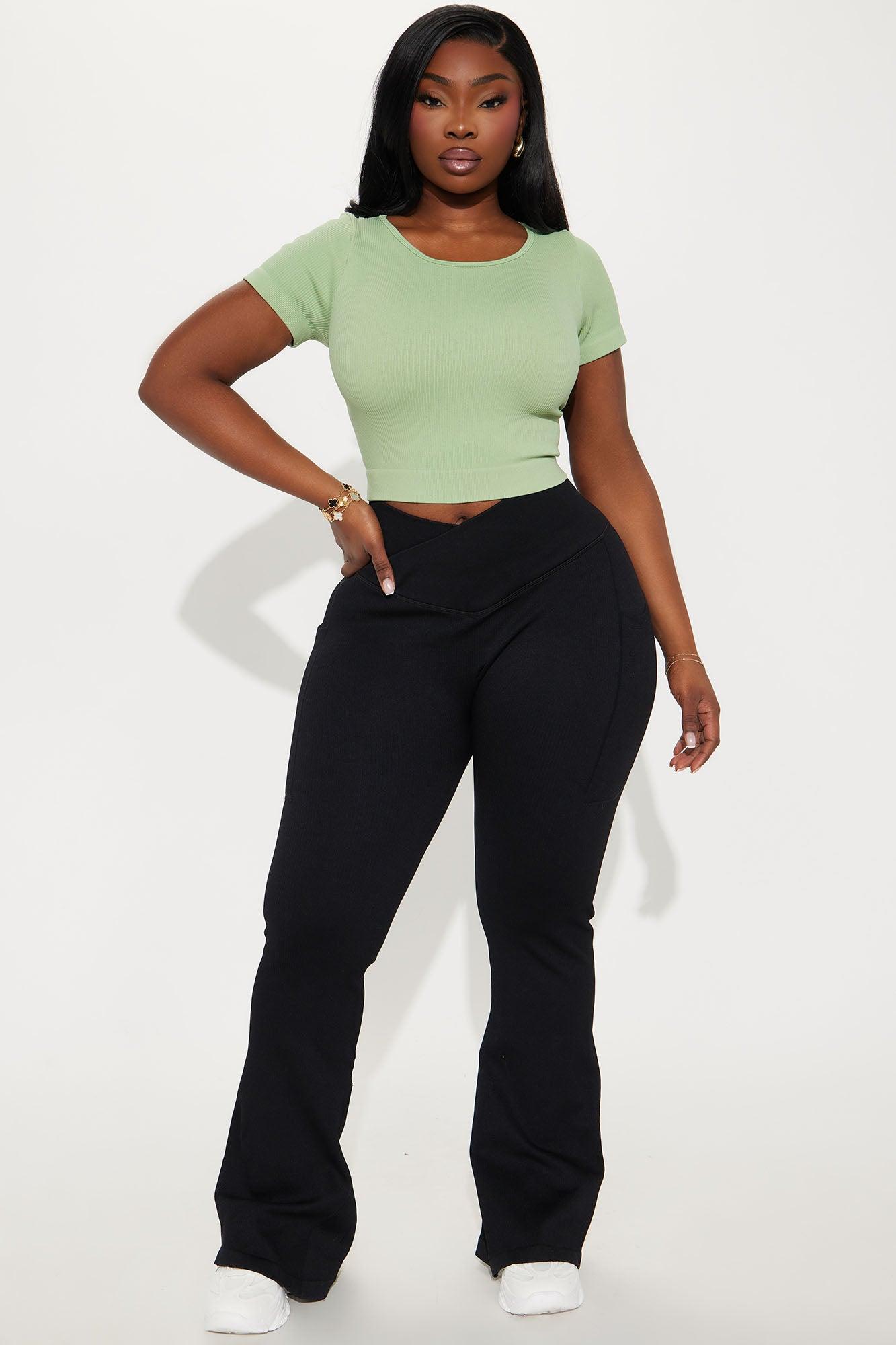 Breathe Through It Effortless Seamless Active Top - Sage Product Image