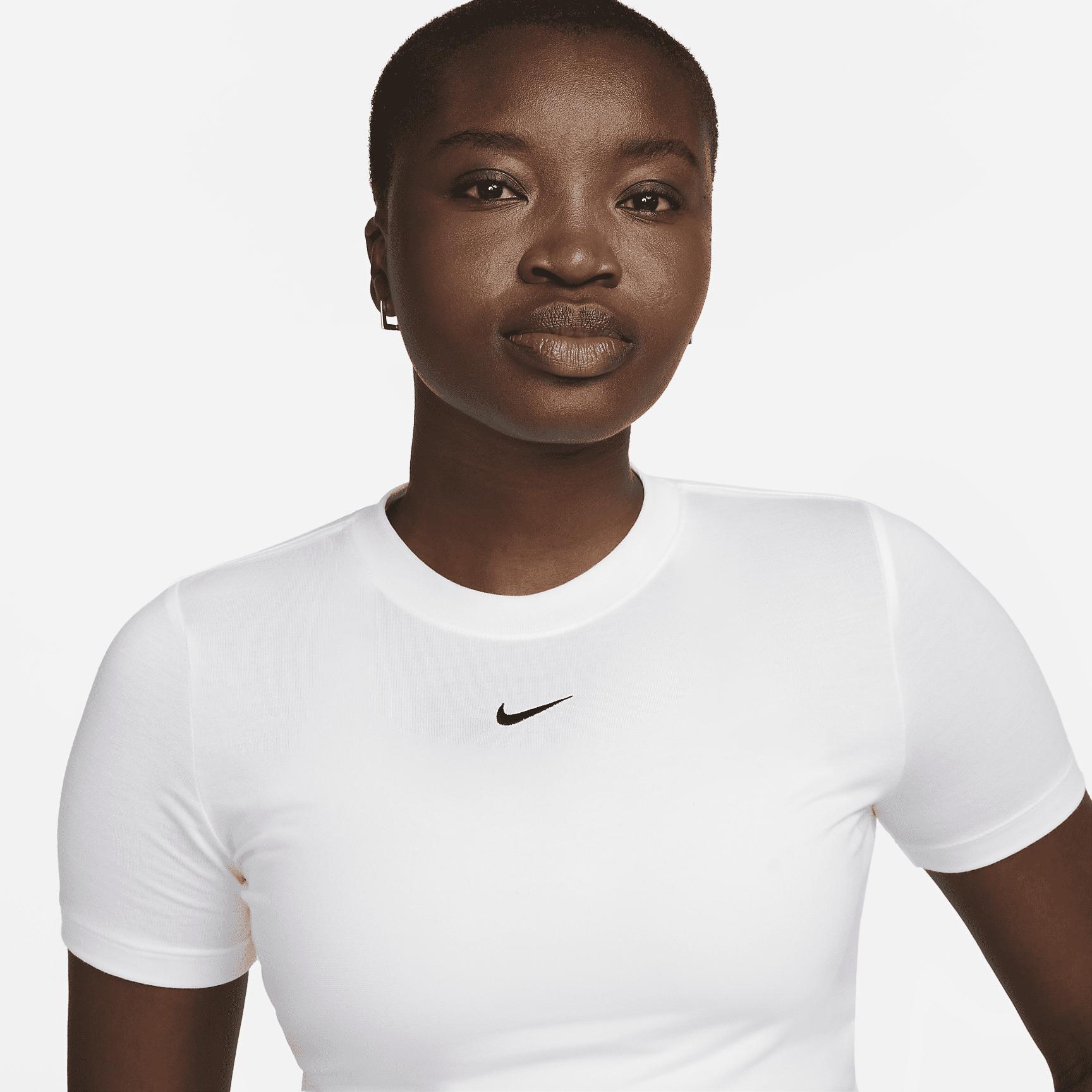Womens Nike Sportswear Essential Slim Cropped T-Shirt | FB2873-100 Product Image