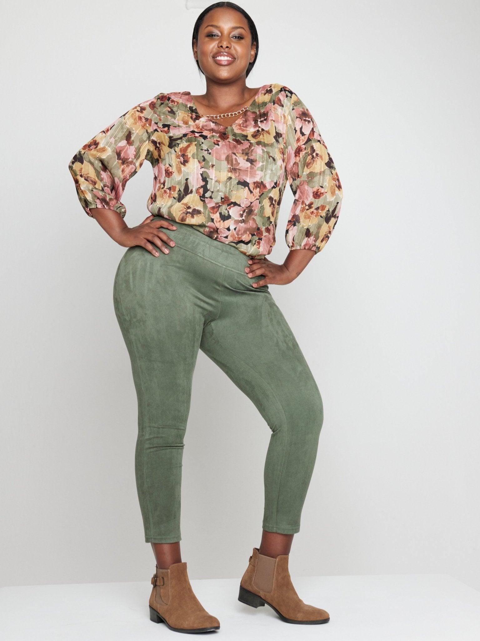 Roz & Ali Tummy Control Faux Suede - Plus Product Image