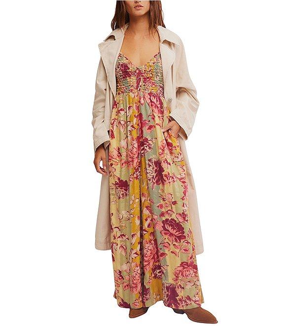 Free People Melrose Floral Print Sweetheart Neck Sleeveless Maxi Jumpsuit Product Image