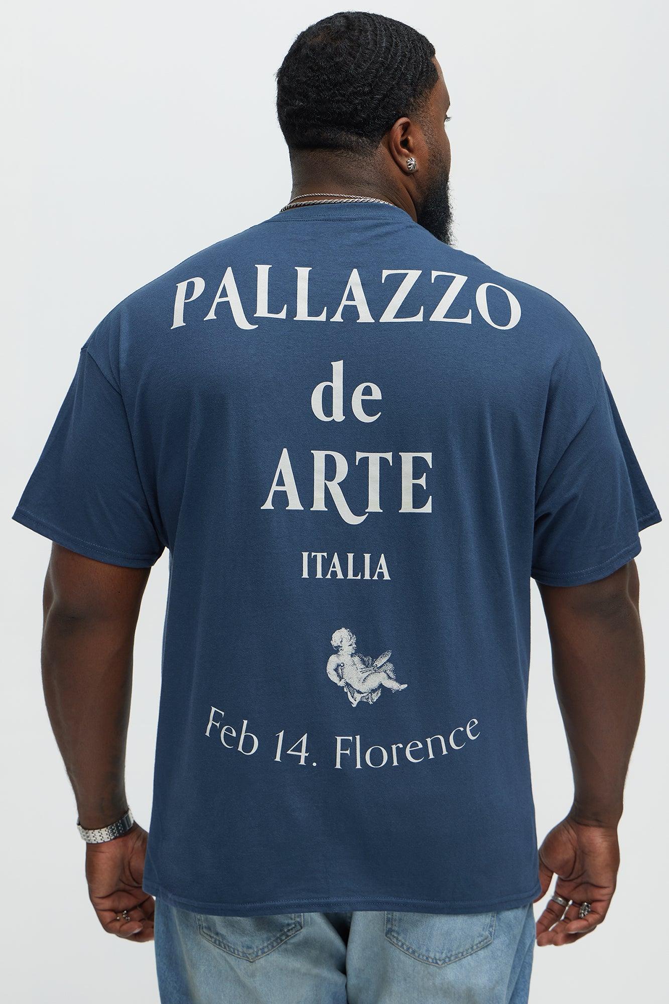 Pallazzo De Arte Short Sleeve Tee - Blue Male Product Image