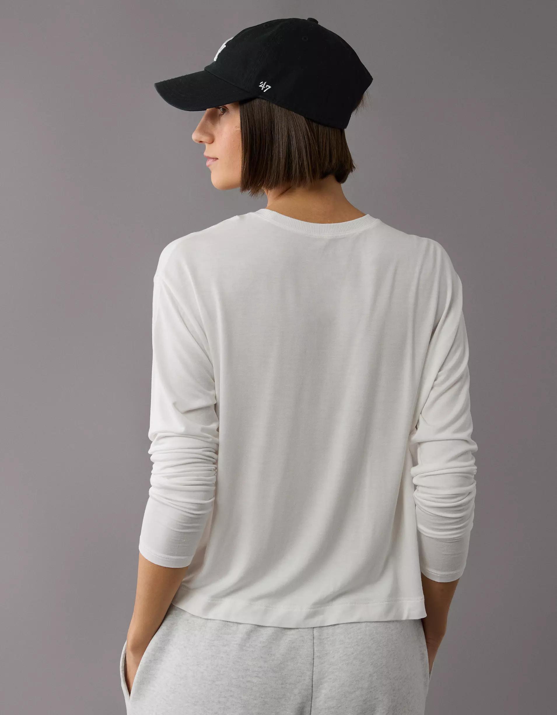 AE Soft & Sexy Long-Sleeve Pocket T-Shirt Product Image