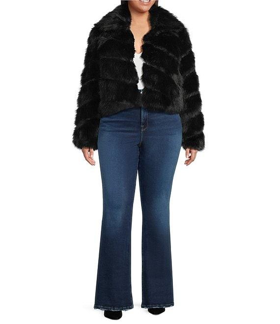Azalea Wang Plus Size Tumi Faux Fur Collared Filled Jacket Product Image