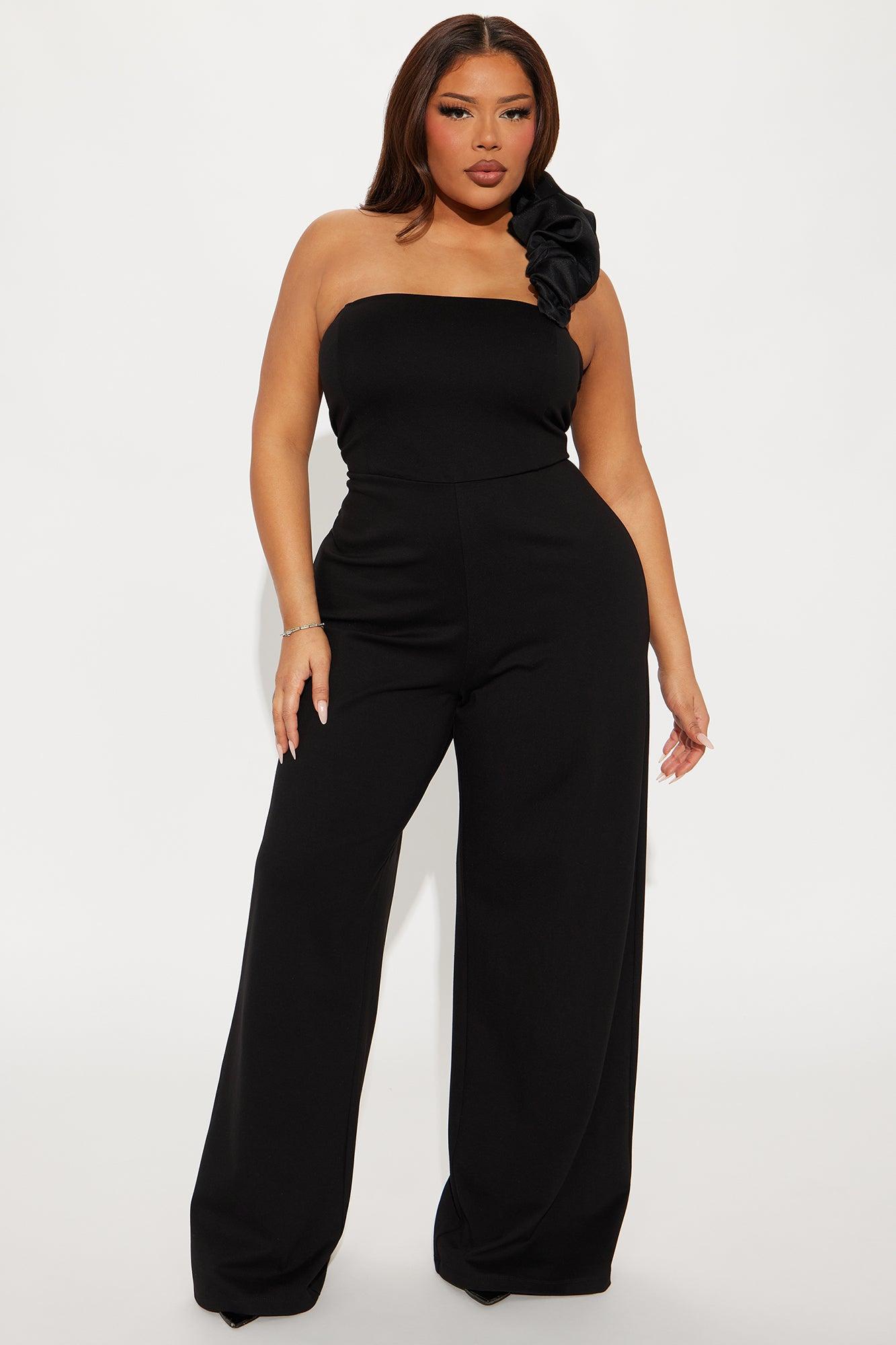 Wilma Ruffle Jumpsuit - Black Product Image