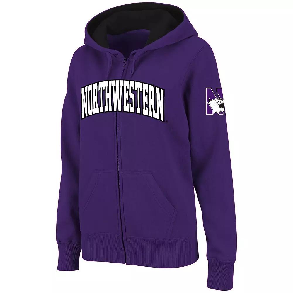 Women's Stadium Athletic Purple Northwestern Wildcats Arched Name Full-Zip Hoodie, Size: XL Product Image