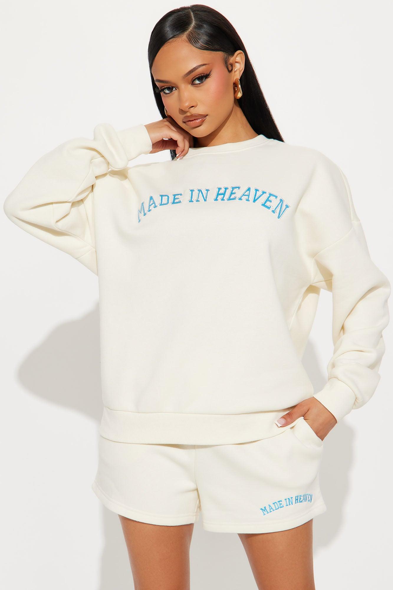 Heaven Fleece Short Set - Cream Product Image