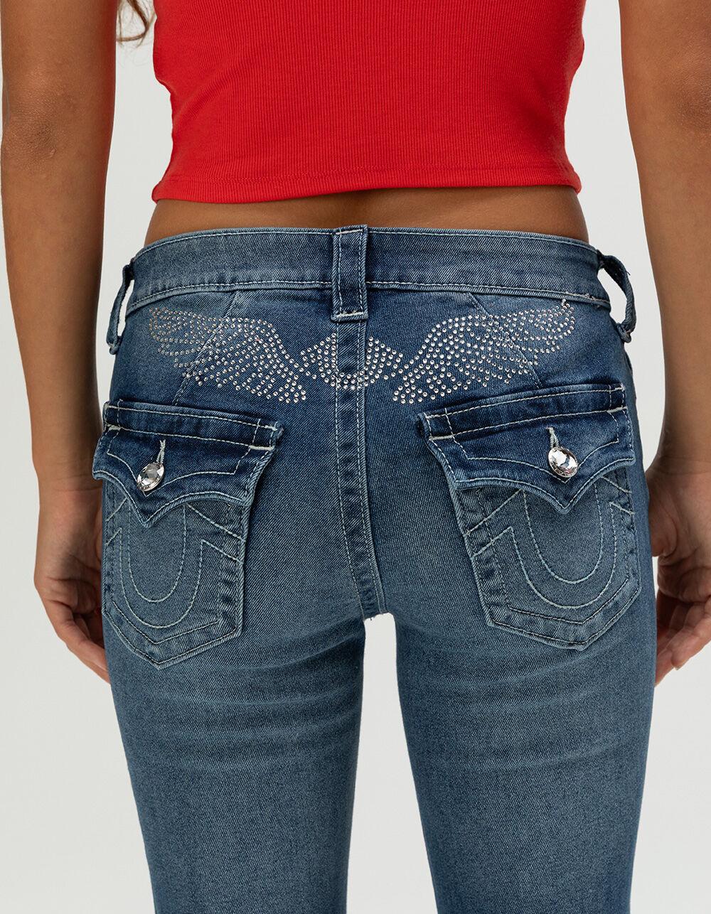 TRUE RELIGION Becca Crystal Wing Womens Bootcut Jeans - MEDIUM WASH Product Image