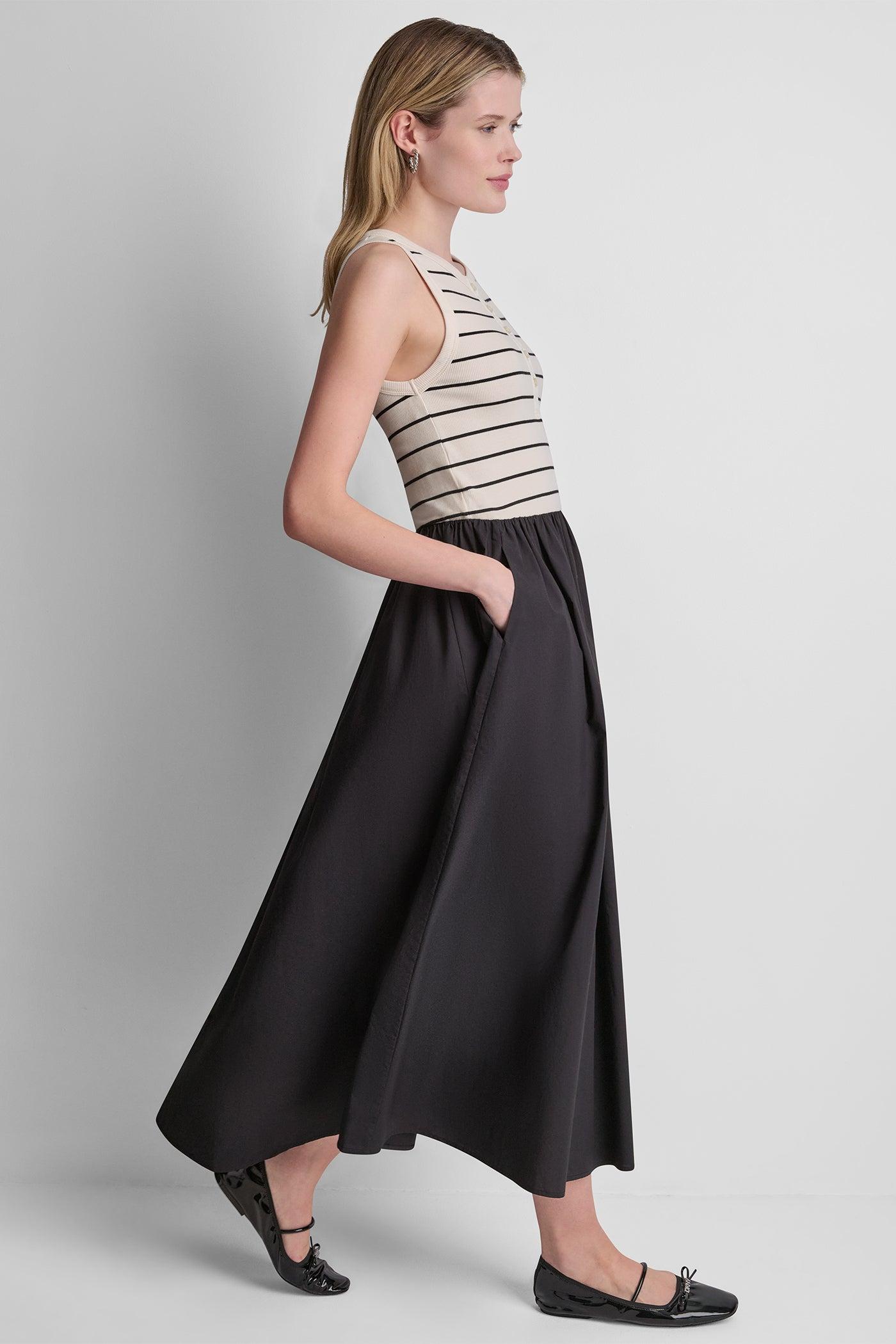RIB HENLEY TANK MAXI DRESS Product Image