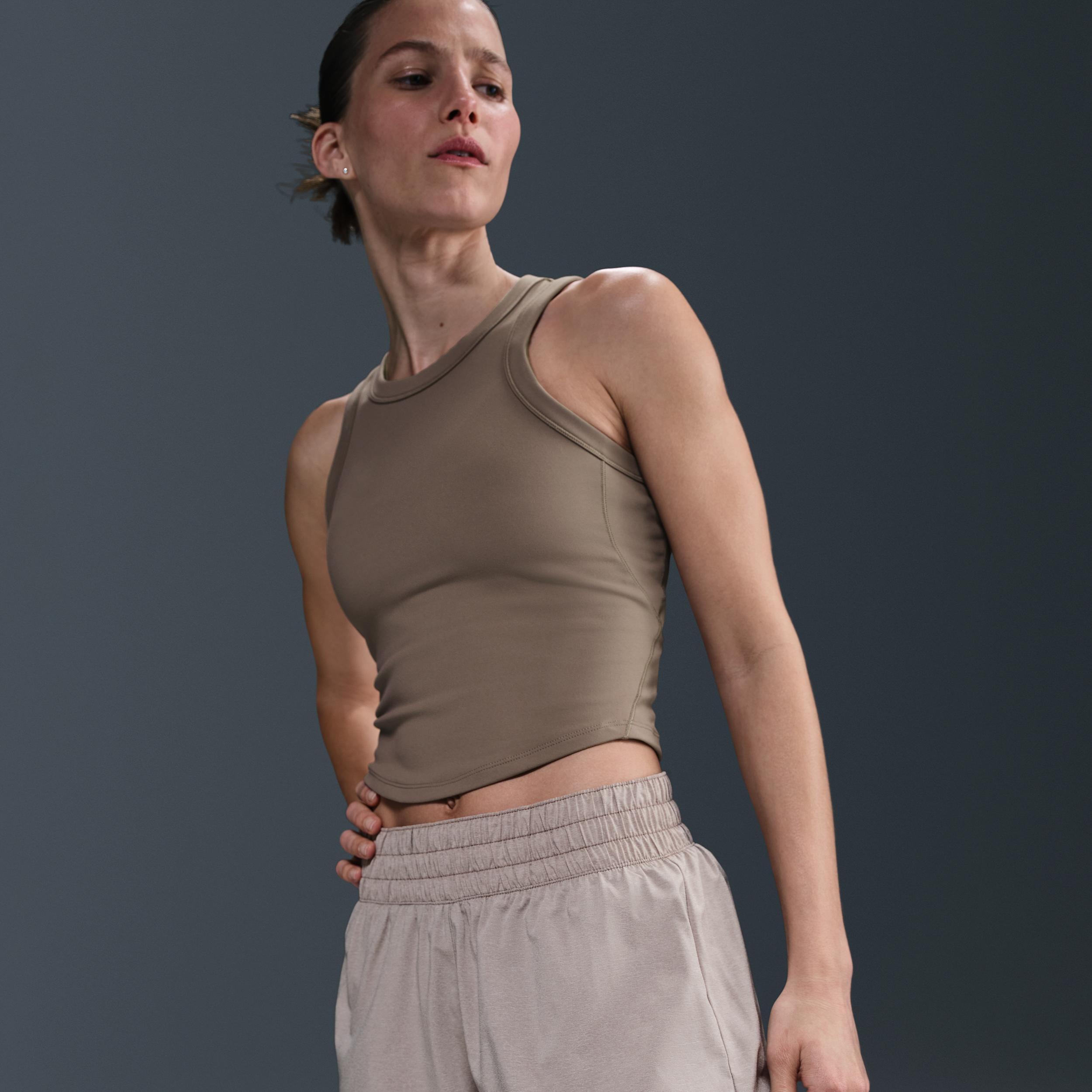 Nike Women's One Dri-FIT Mid-Rise 3" Brief-Lined Shorts Product Image