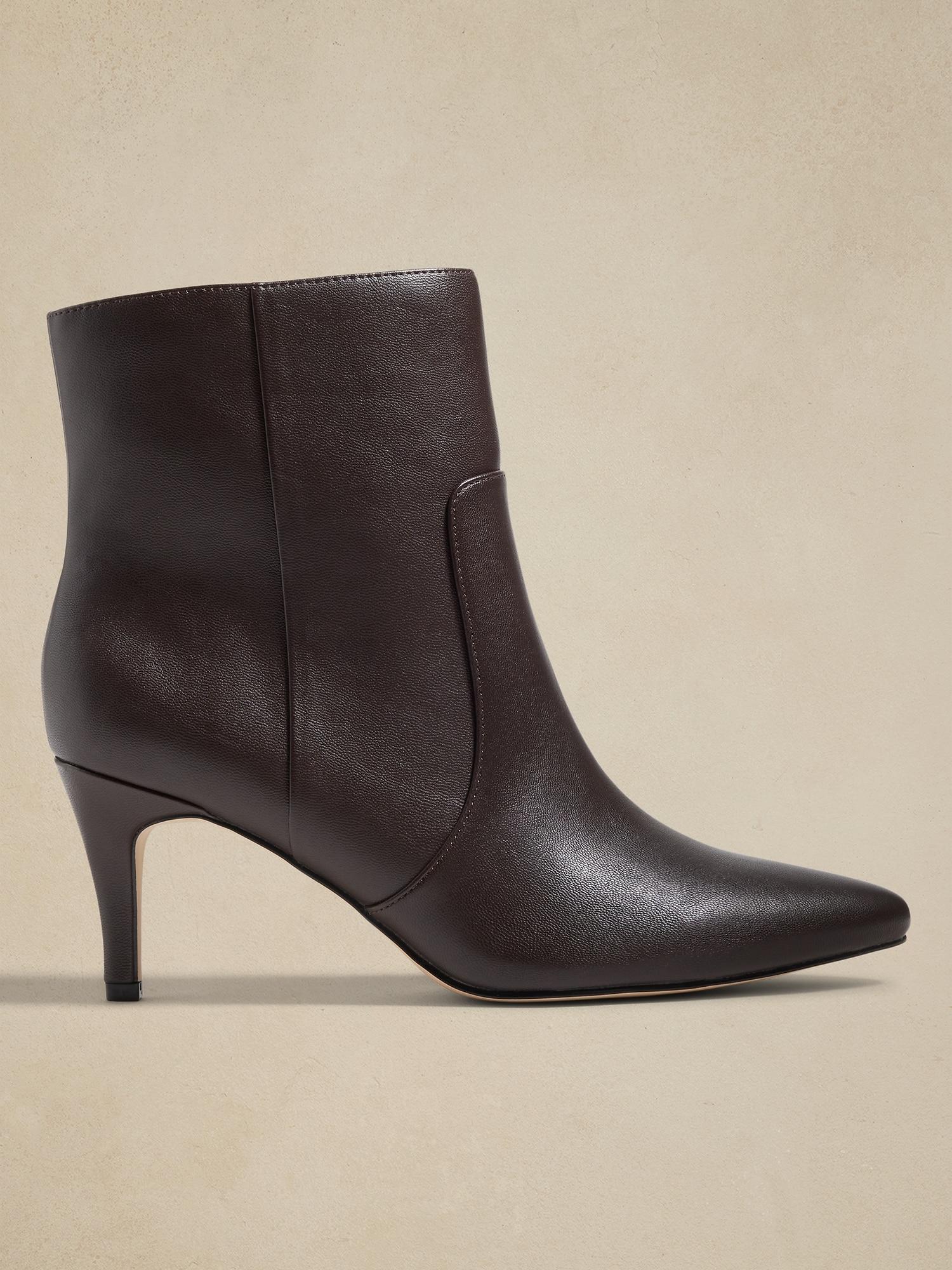 Vegan Leather Heeled Bootie Product Image