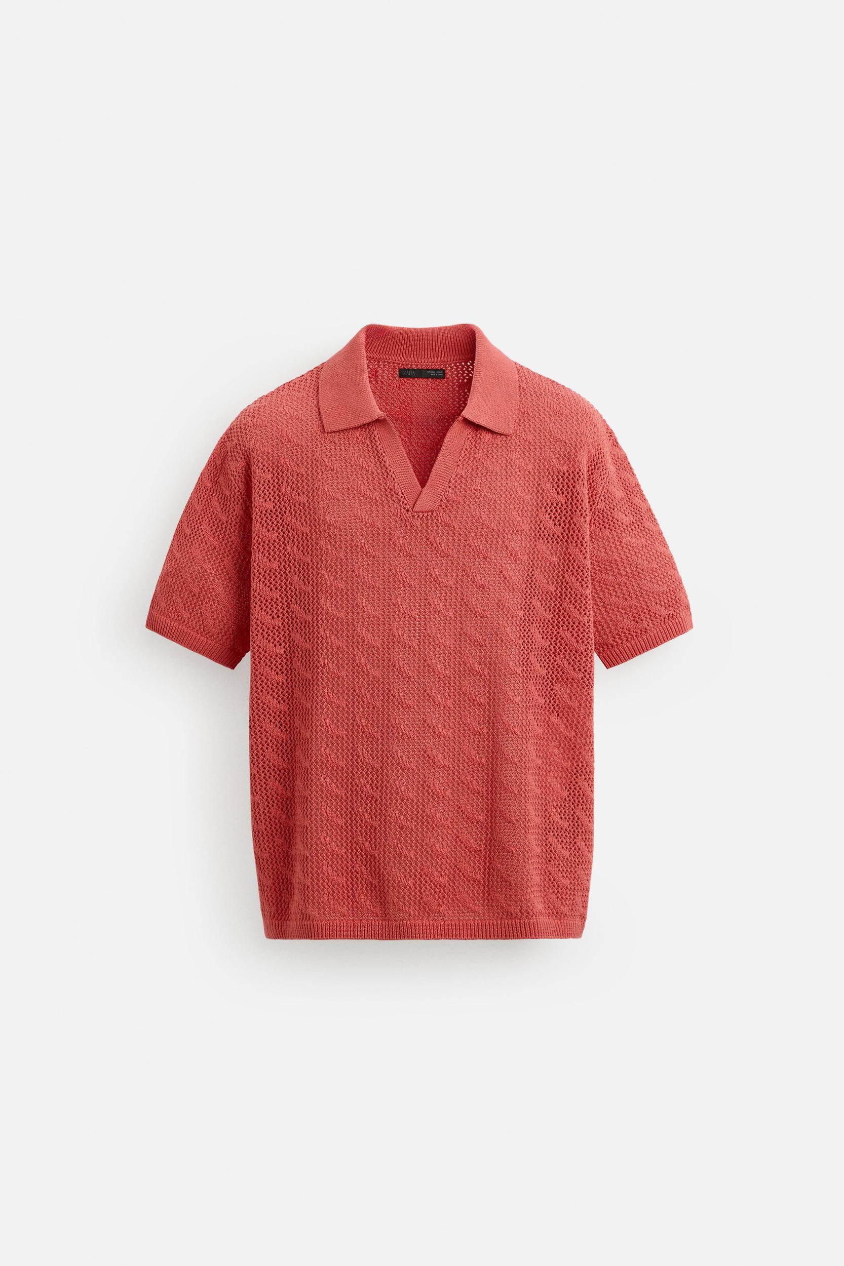 OPEN STITCH KNIT POLO SHIRT Product Image
