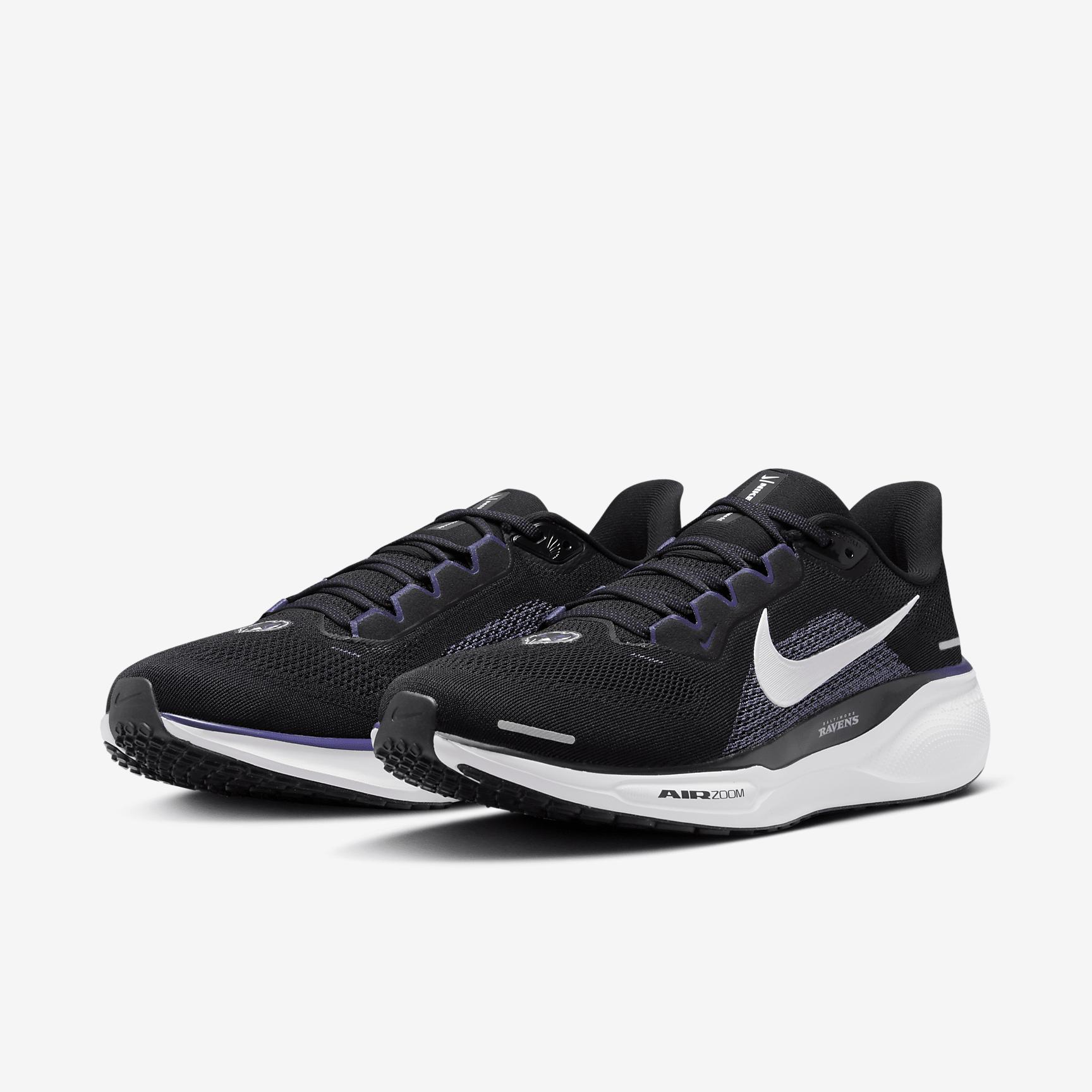 Nike Men's Pegasus 41 NFL Baltimore Ravens Road Running Shoes Product Image