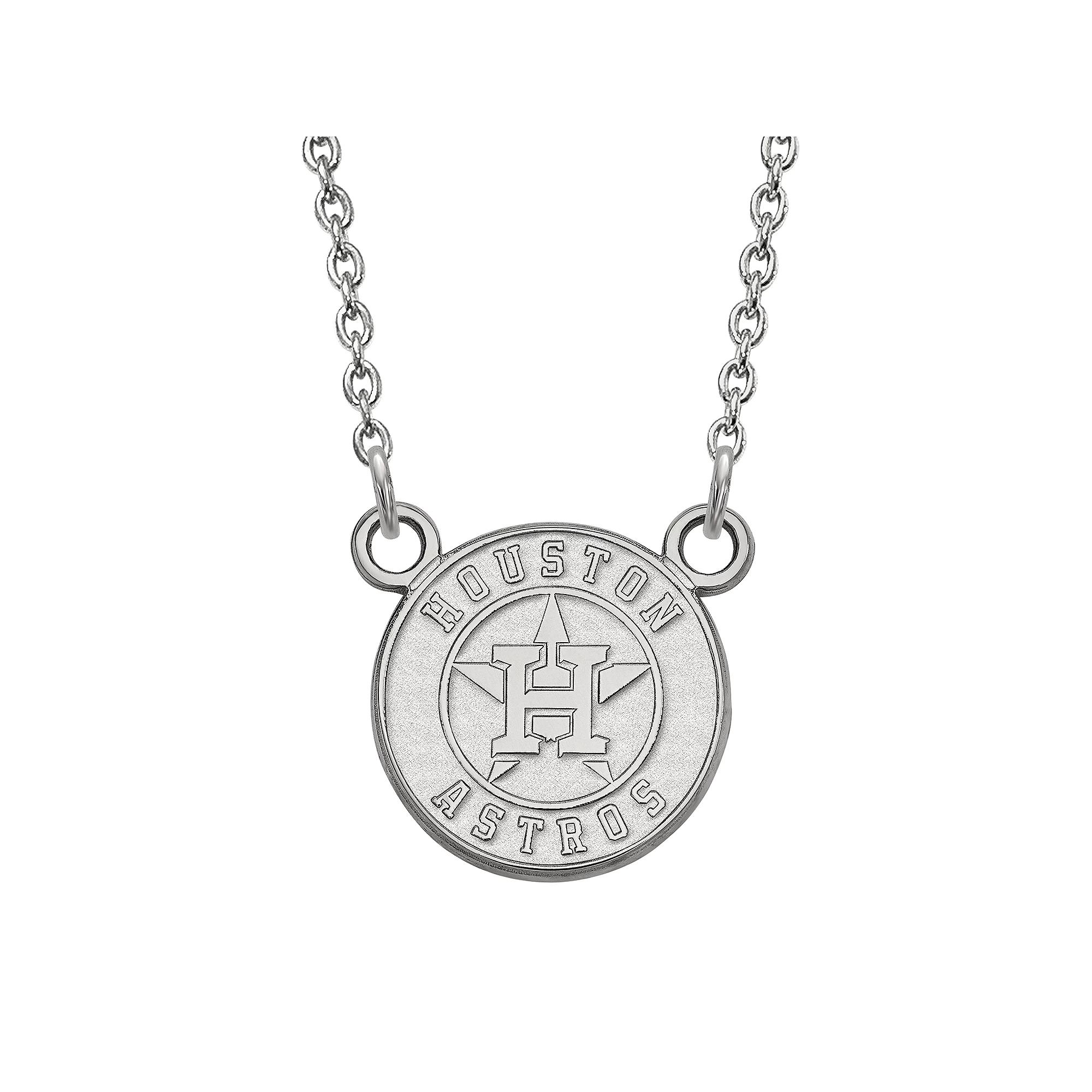 LogoArt Sterling Silver Houston Astros Pendant Necklace, Women's, Size: 18 mm Product Image