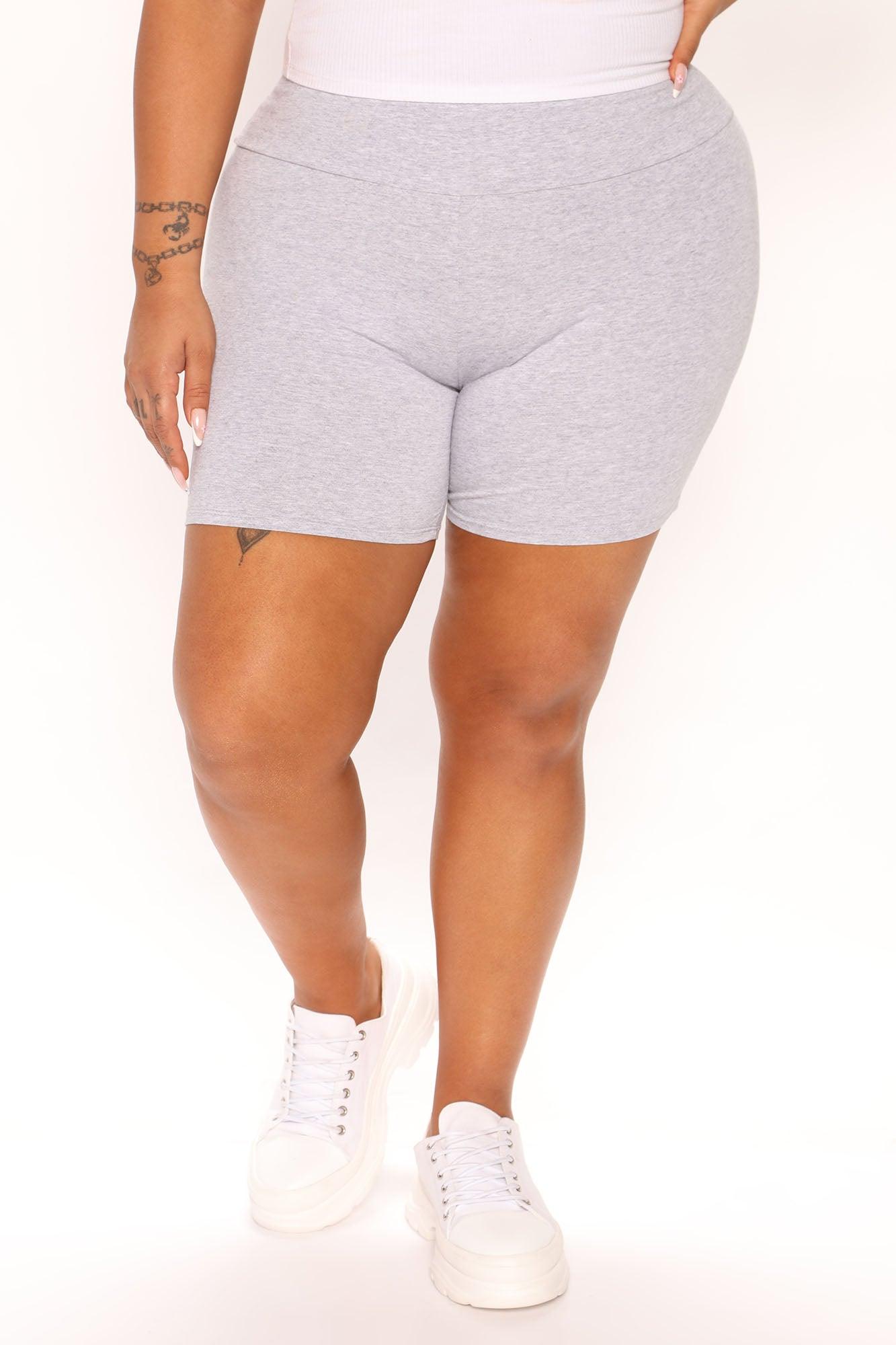 Hailey Biker Shorts - Heather Grey Product Image