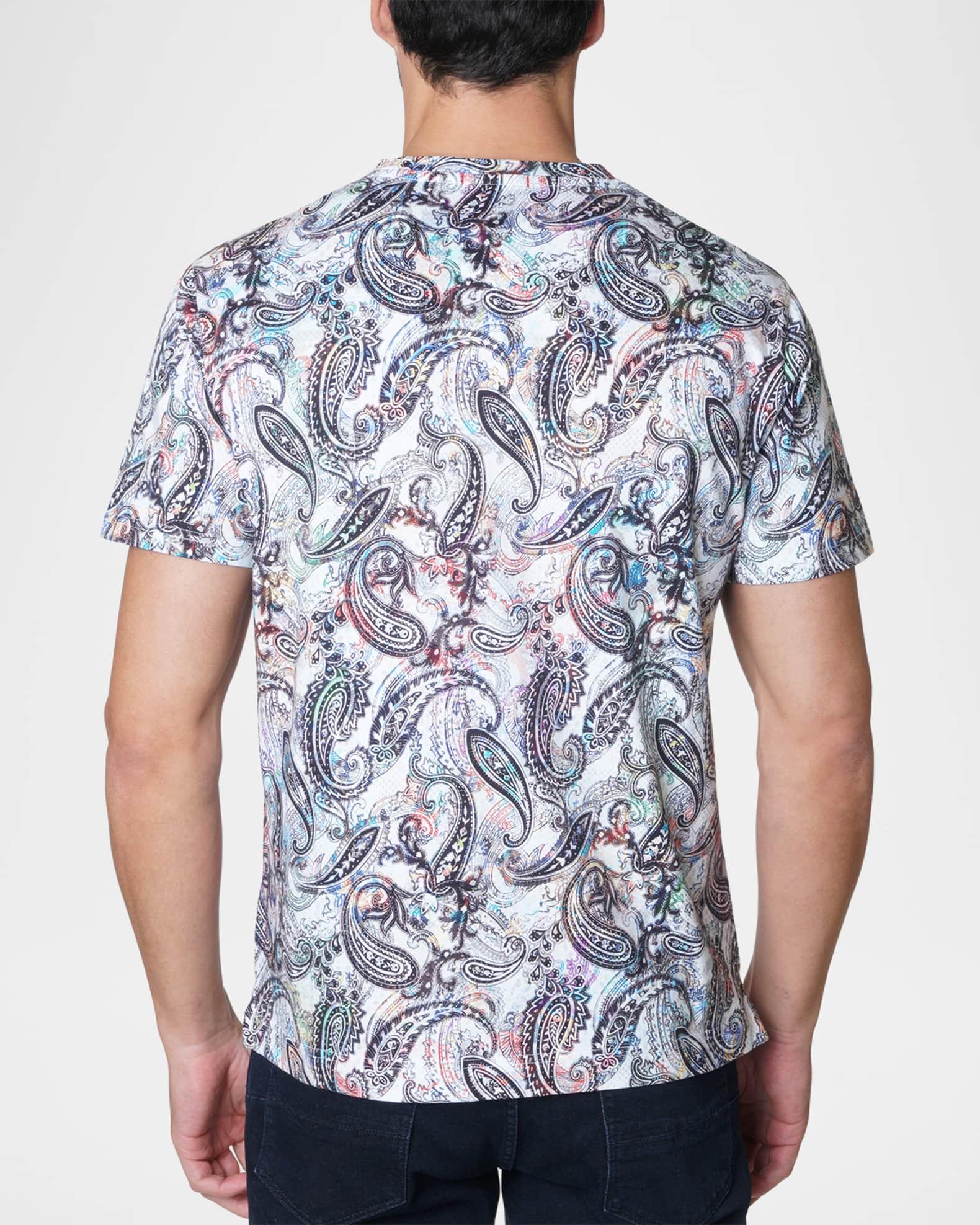 Men's Paisley Skull Graphic T-shirt Product Image