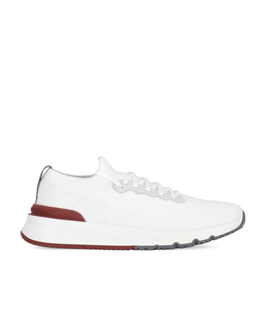 BRUNELLO CUCINELLI Cotton Knit Runners In White Product Image
