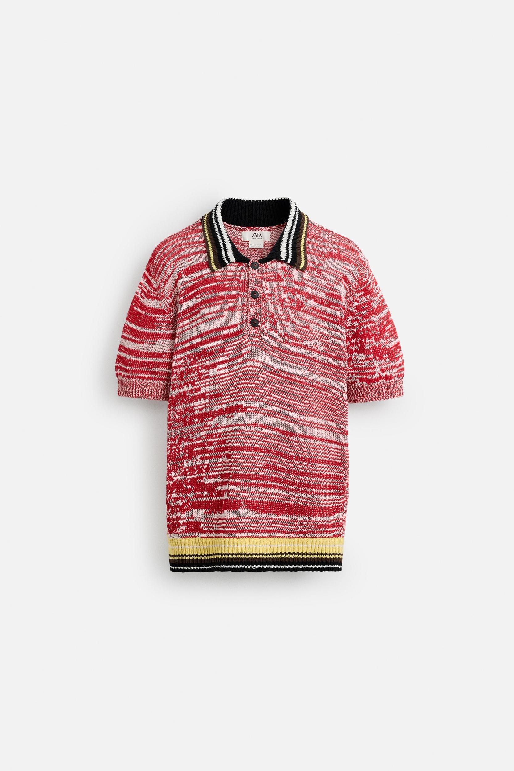 CONTRAST KNIT POLO SHIRT Product Image