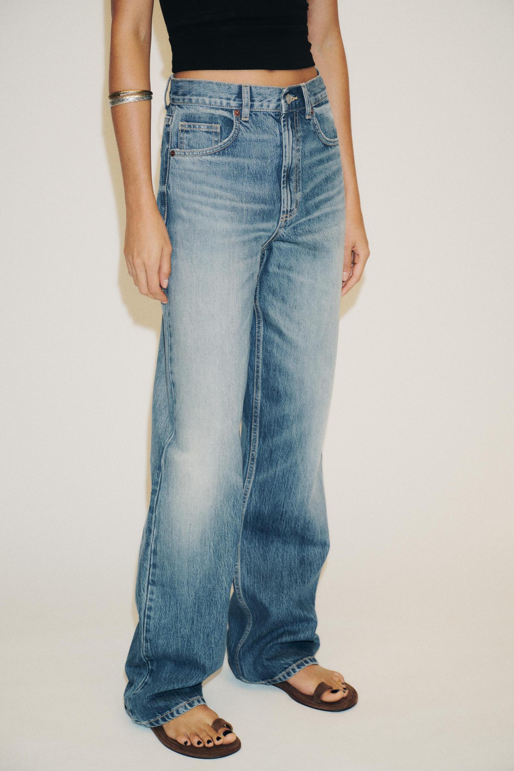 TRF HIGH WAIST WIDE LEG FULL LENGTH JEANS Product Image