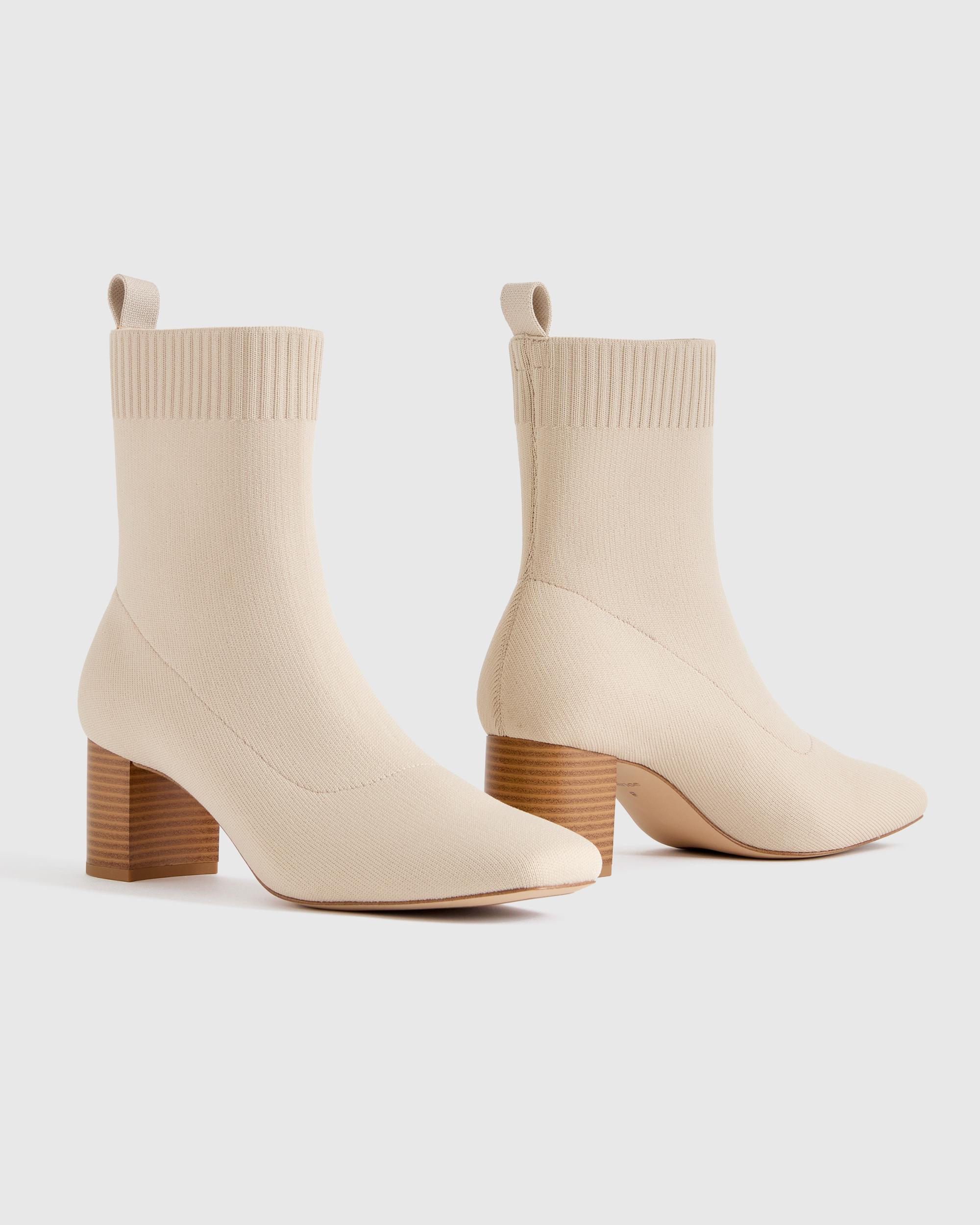 Quince | Women's Eco Knit Heeled Bootie Eco-Knit Product Image