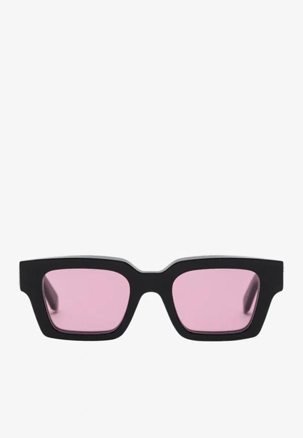 OFF-WHITE Virgil Rectangular Sunglasses In Pink Product Image