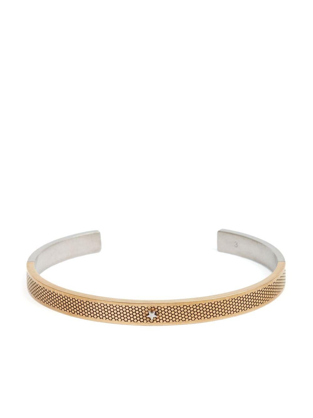 Star-detail textured cuff bracelet Product Image