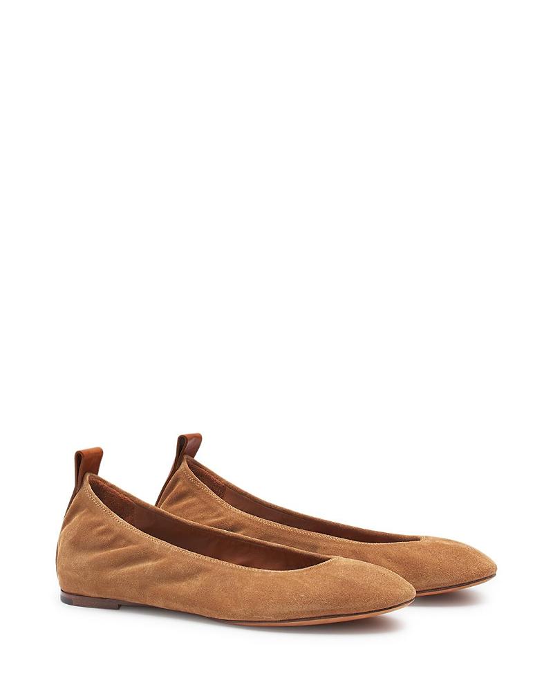 Lanvin Womens The Suede Ballerina Flat Product Image