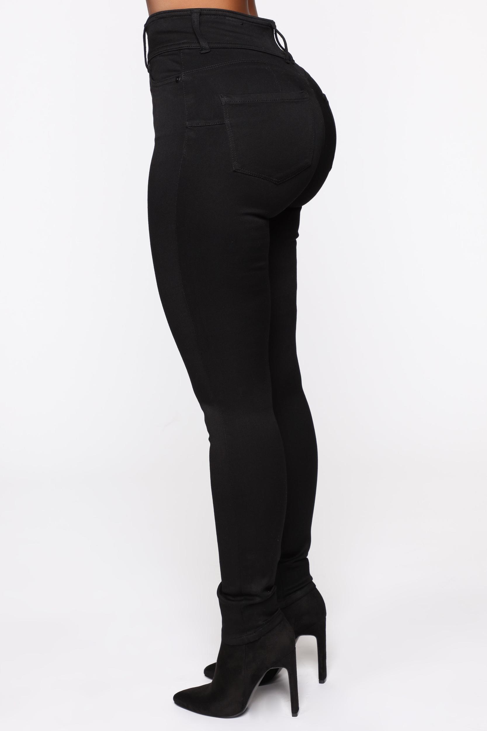 Snatch Me Tight Booty Lifter Skinny Jeans - Black Product Image