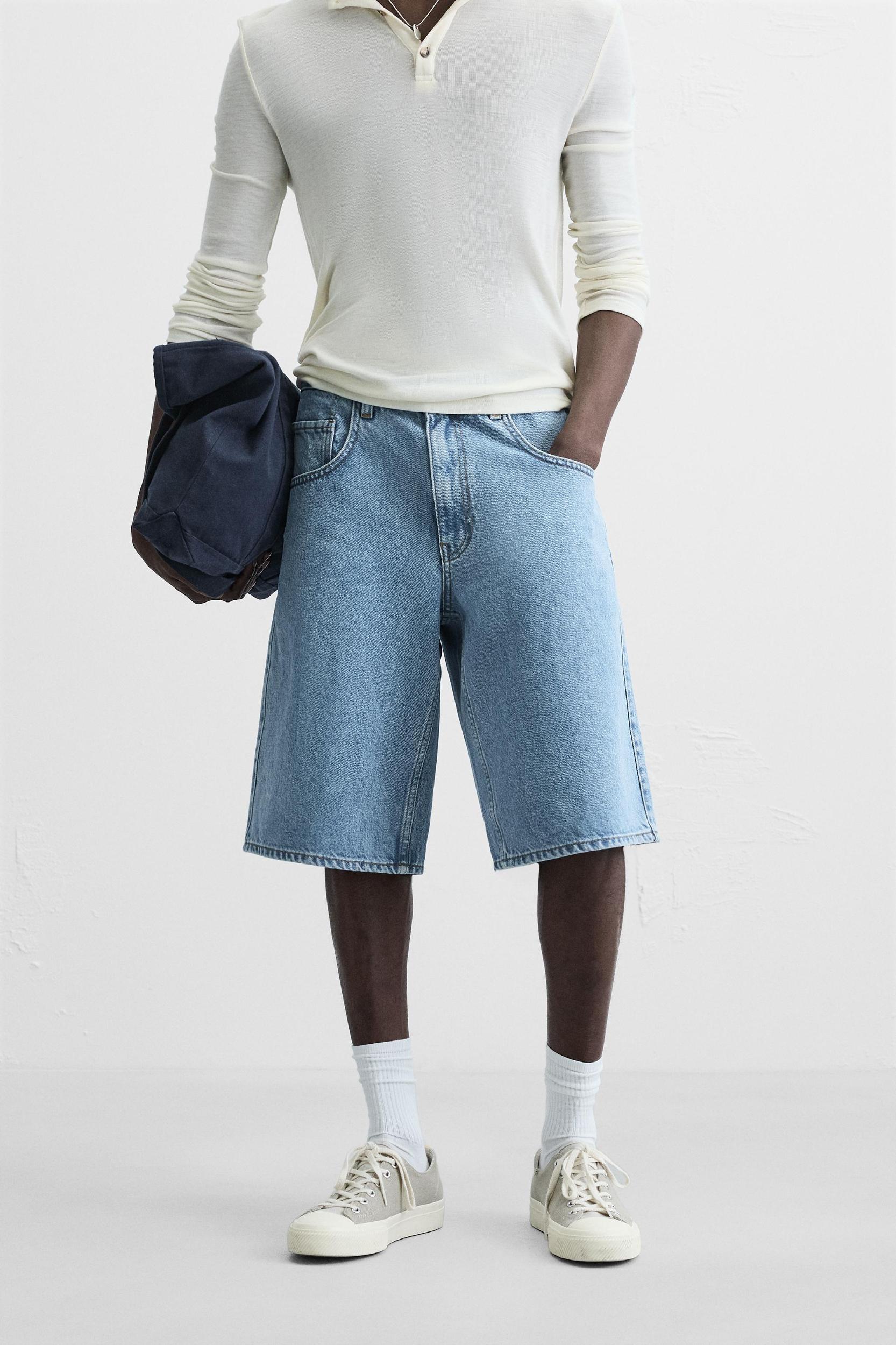 BAGGY FIT DENIM SHORTS Product Image