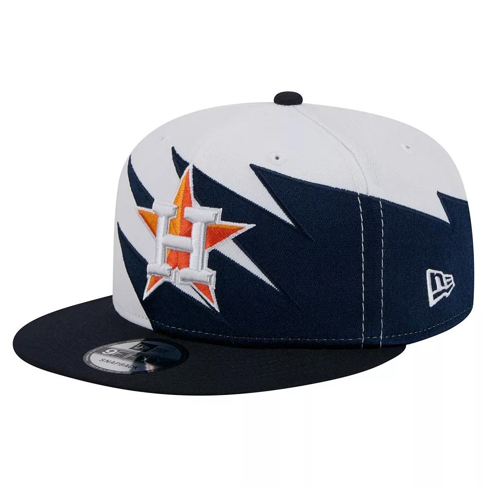 Men's New Era Navy/White Houston Astros Jagged 9FIFTY Snapback Hat, Blue Product Image