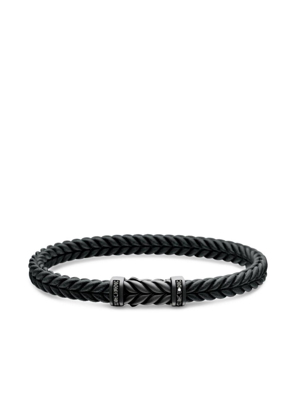 Chevron braided diamond bracelet Product Image