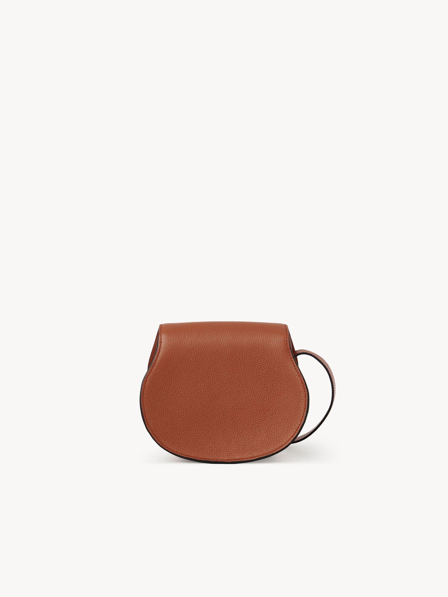 Small Marcie saddle bag in grained leather Product Image