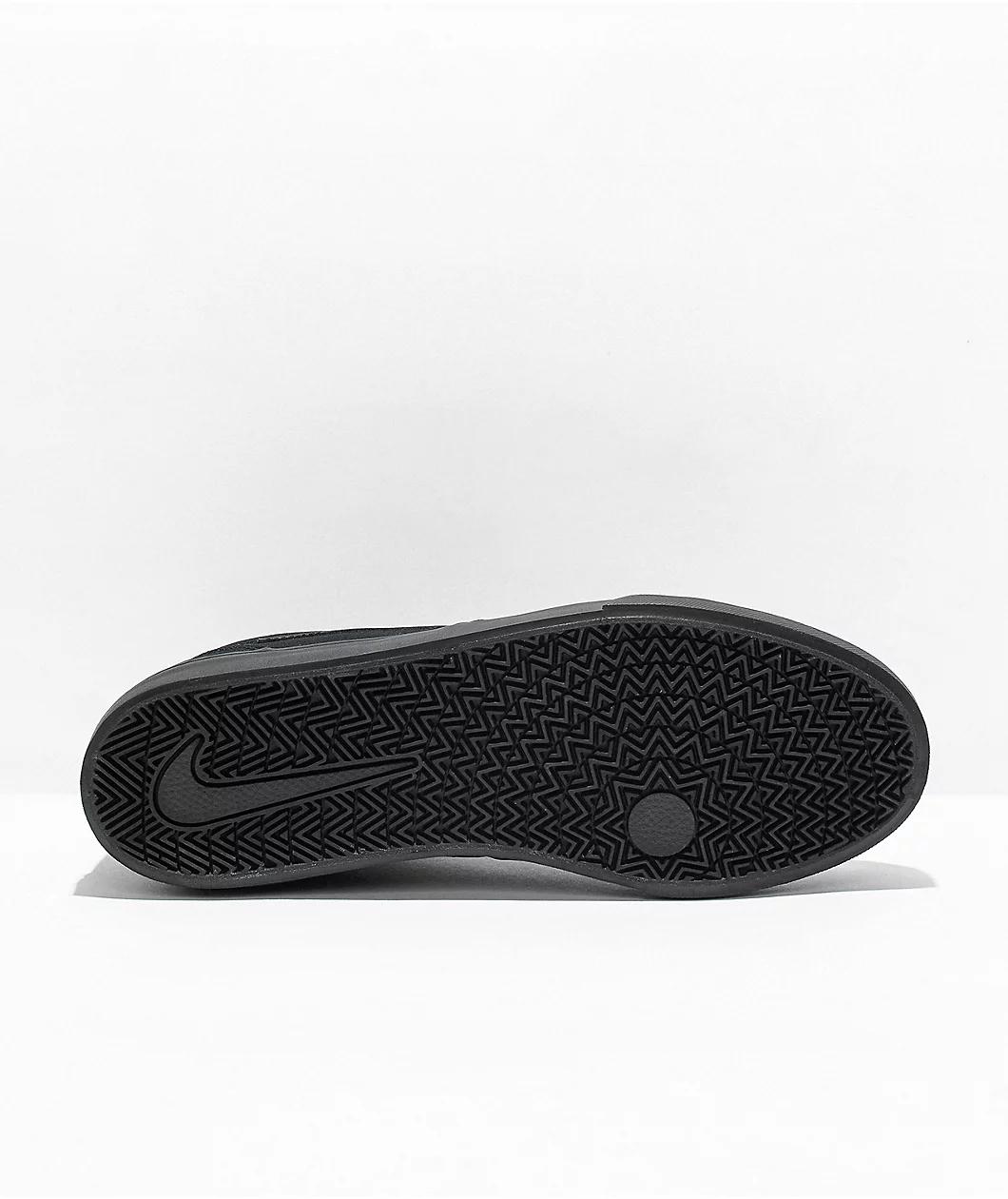 Nike SB Chron 2 Black Canvas Skate Shoes Product Image