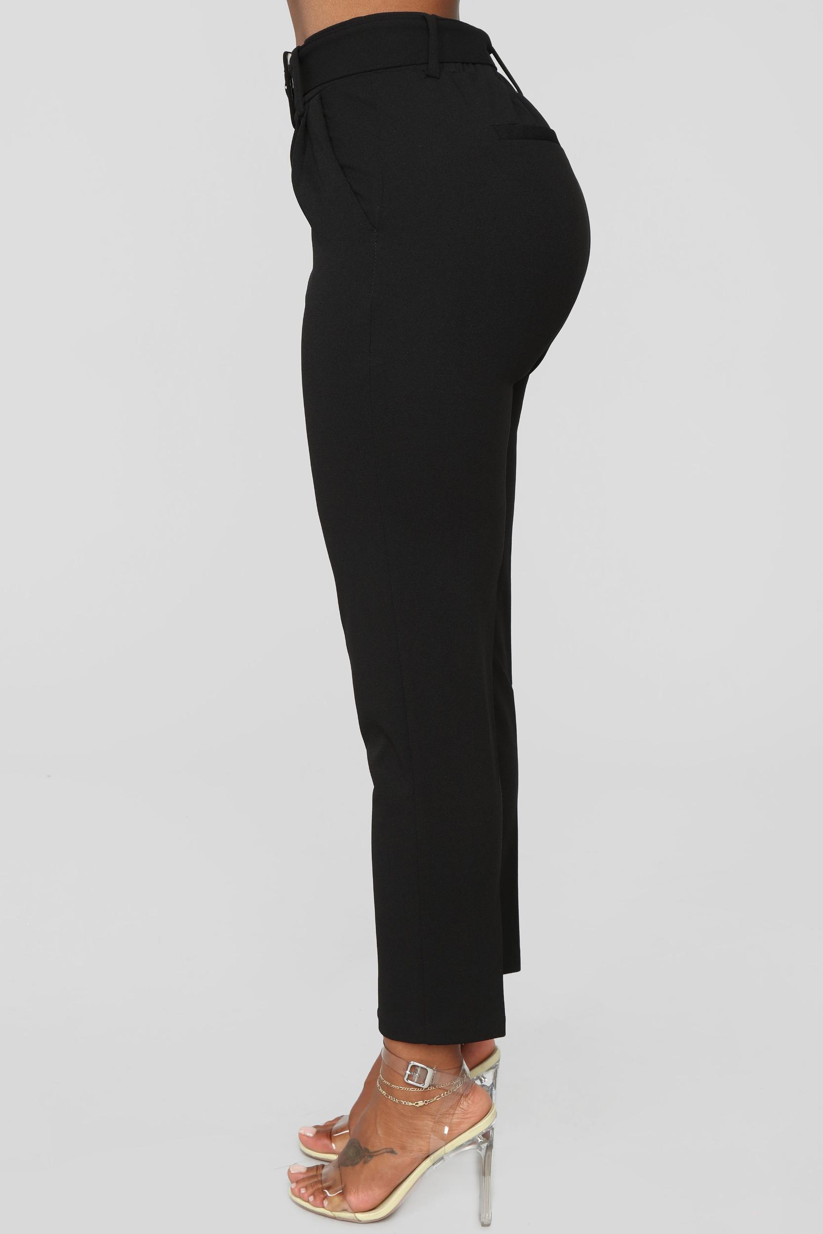 Talia Belted Pants - Black Product Image