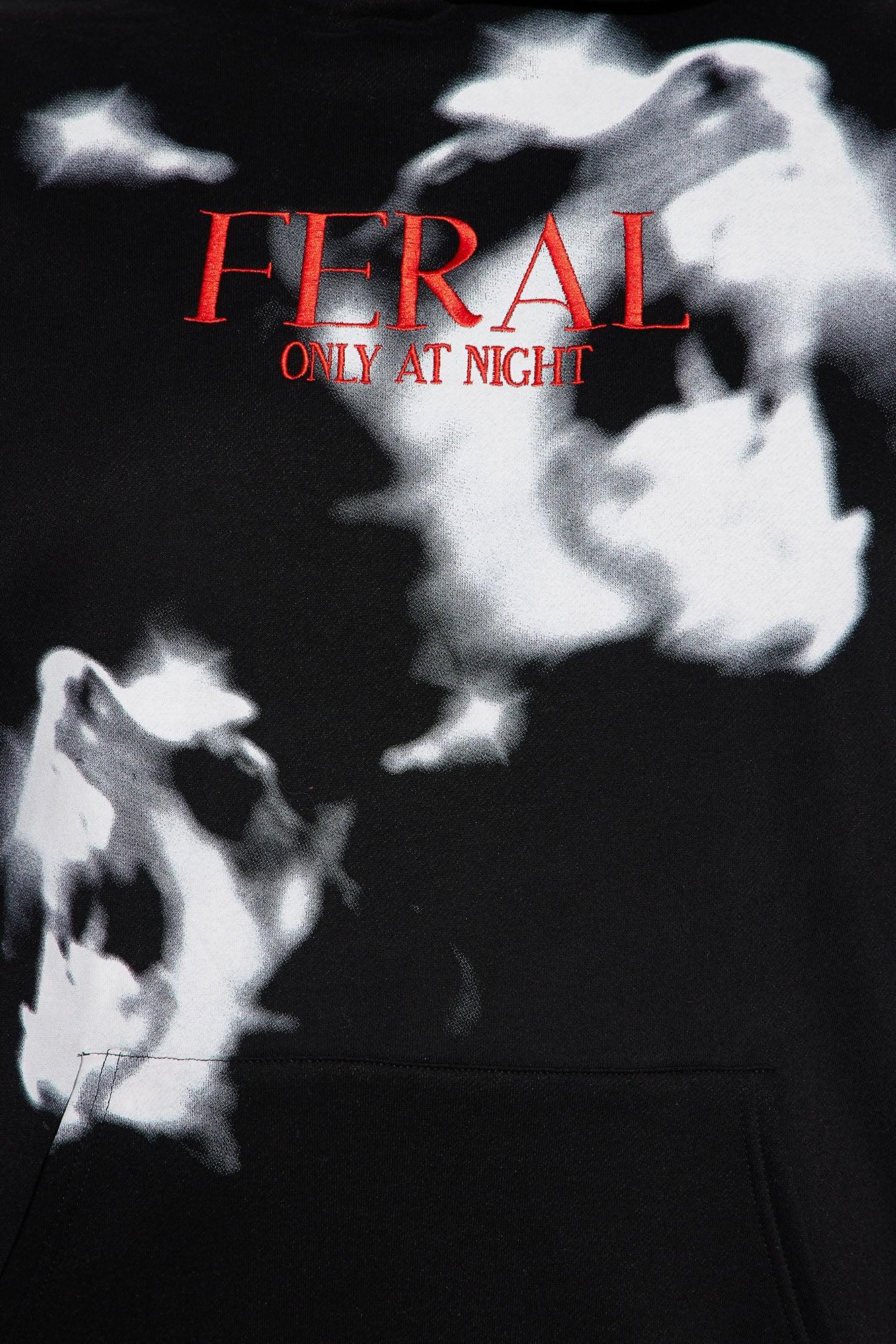 Feral By Night Hoodie - Black Product Image
