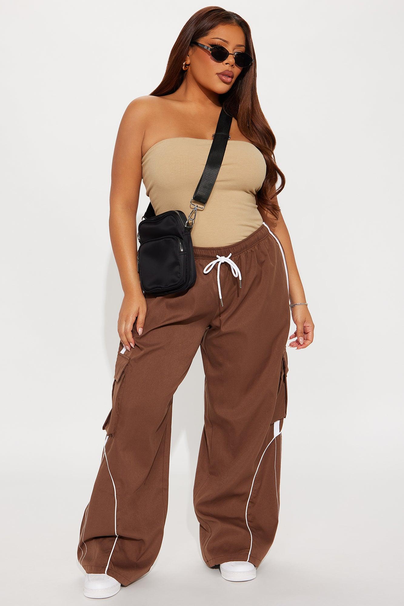 Get To Know Me Cargo Track Pant - Chocolate/Combo Product Image