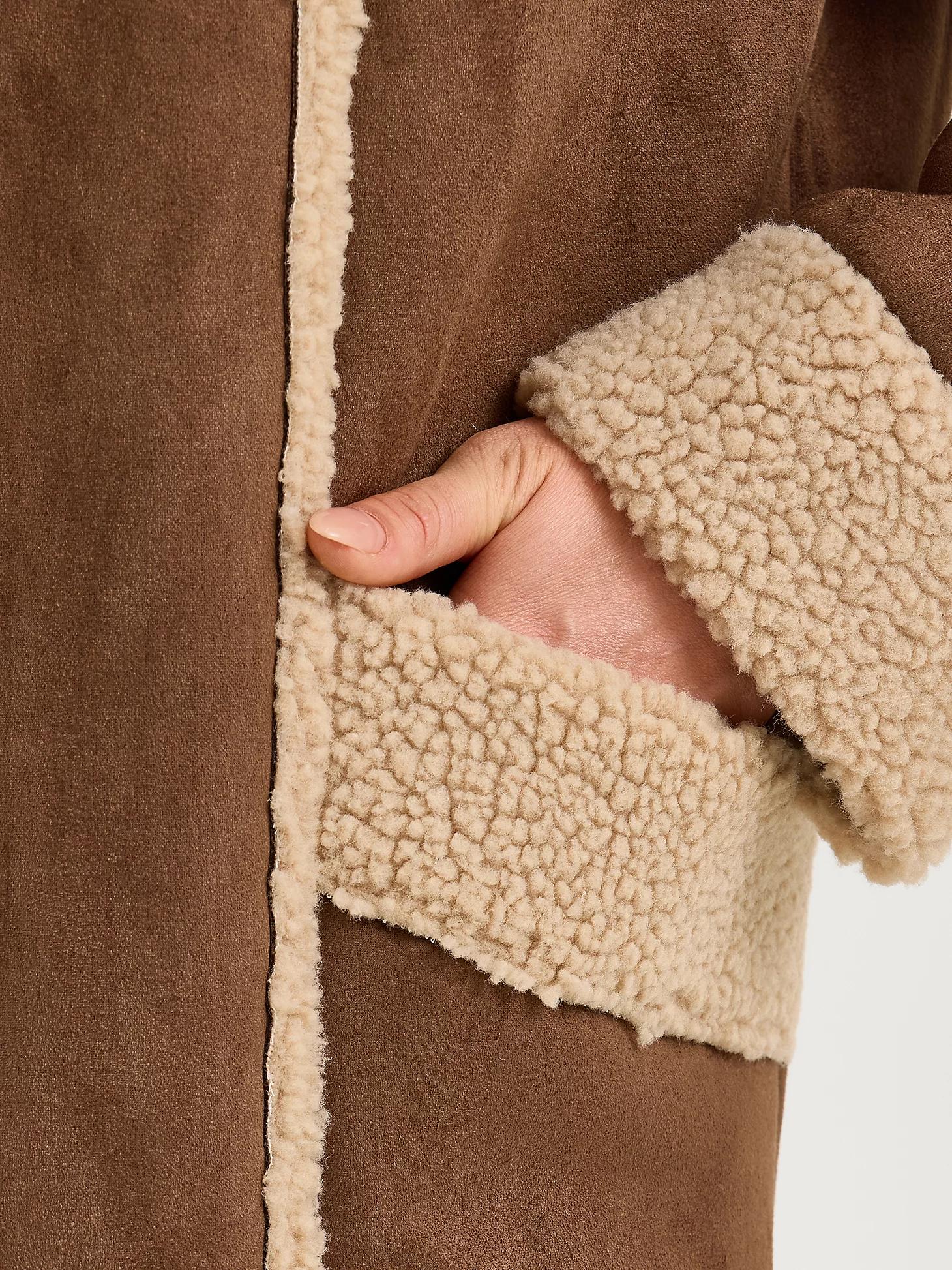 Women's Wrangler Faux Shearling Barn Coat Product Image