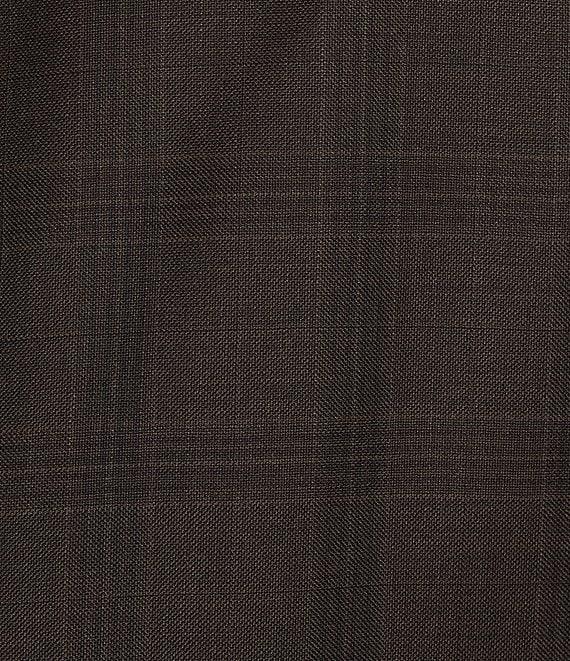 Hickey Freeman Classic Fit Flat Front Plaid Pattern 2-Piece Suit Product Image