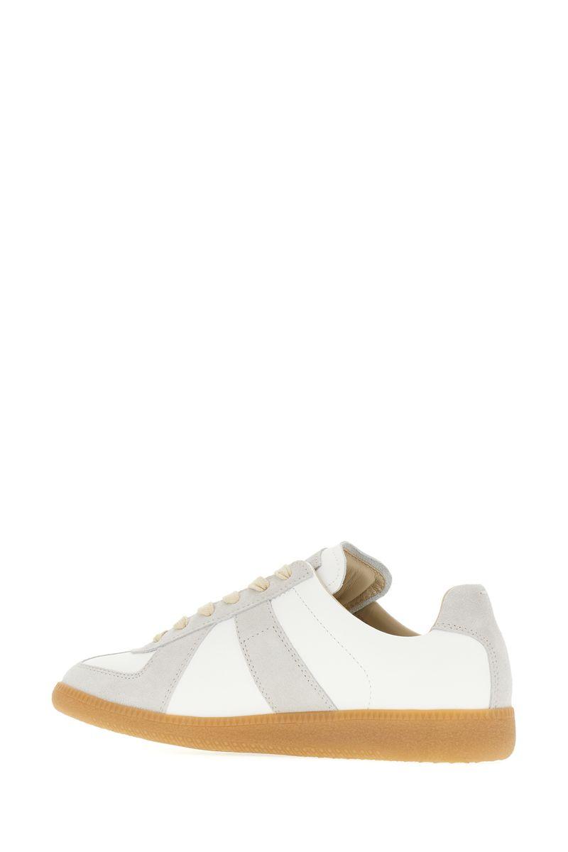 MAISON MARGIELA Replica Leather And Suede Sneakers In White Product Image