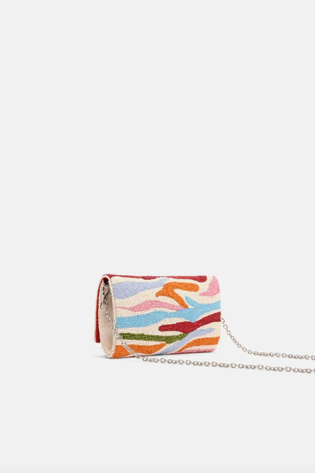 Rainbow Tiger Beaded Clutch Product Image