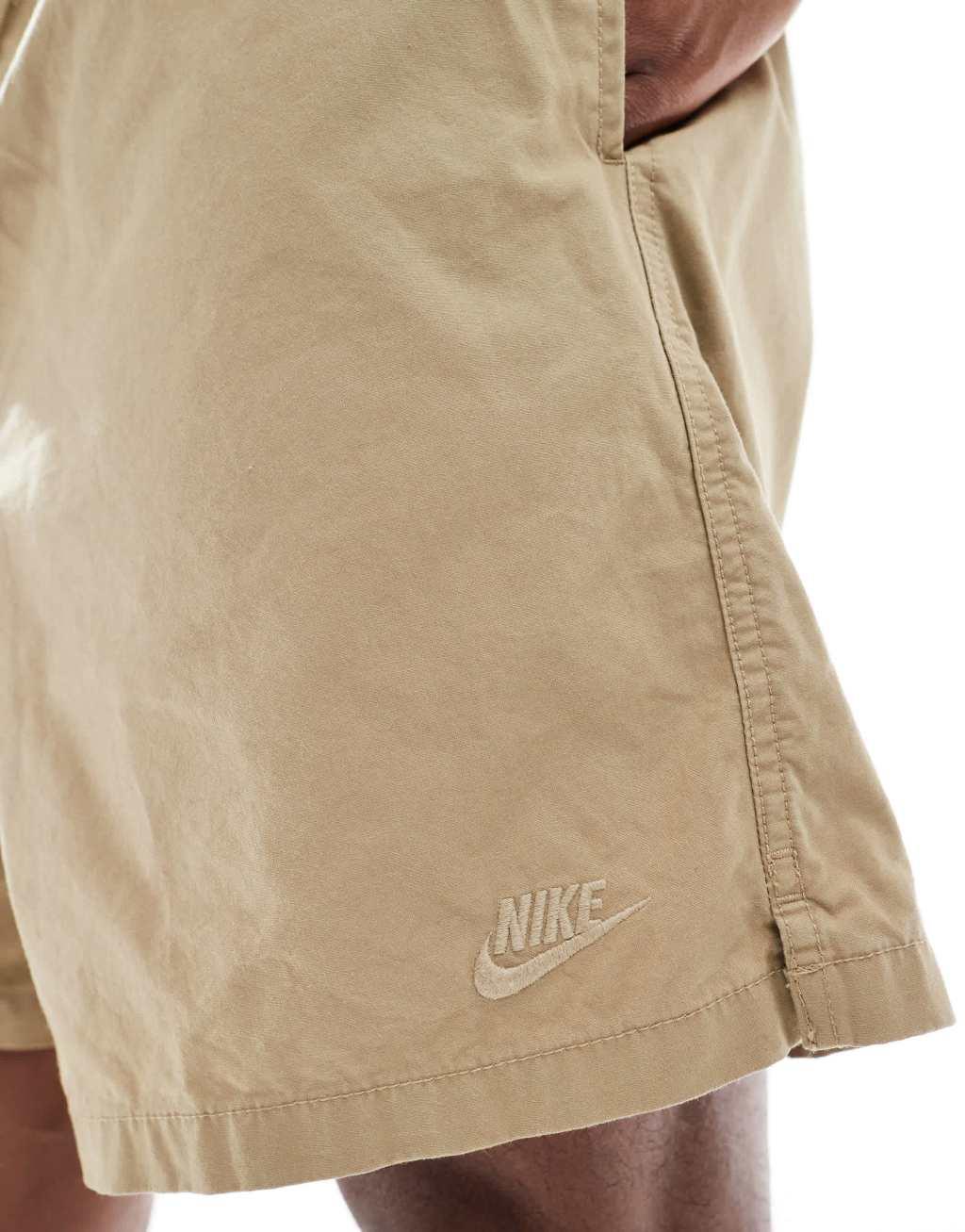 Nike Club woven shorts in beige Product Image