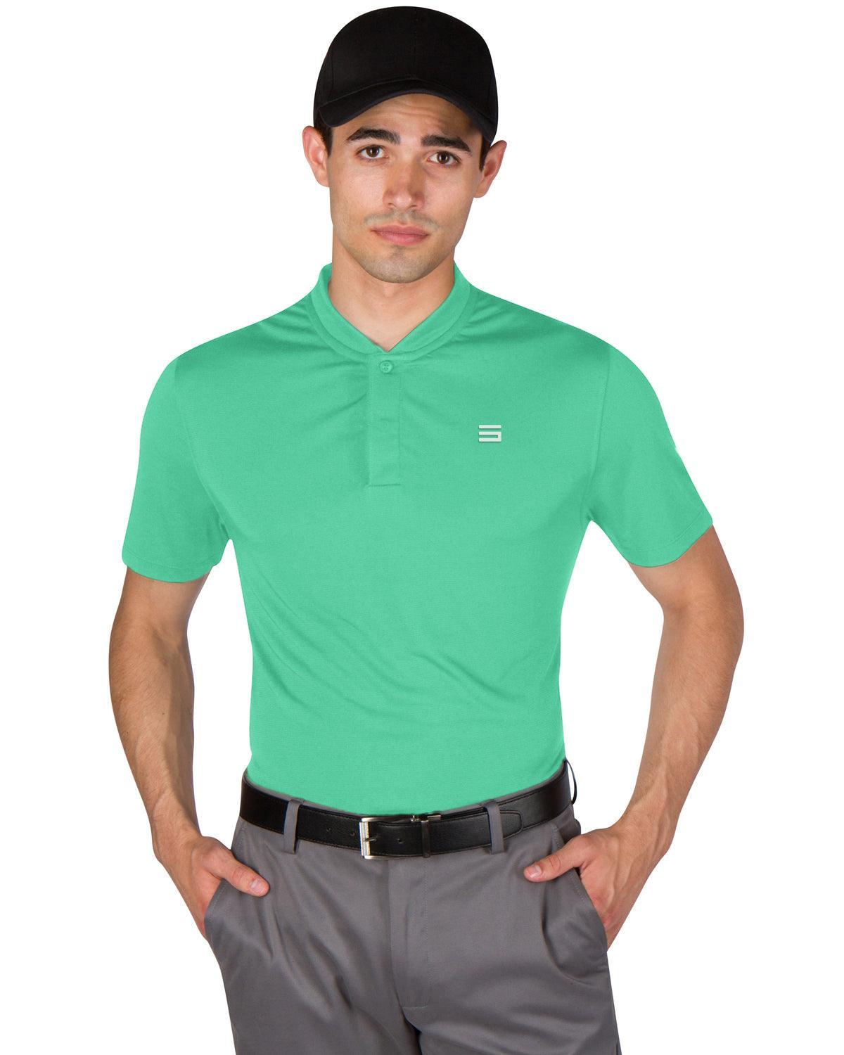 Three Sixty Six Men's Solid Collarless Golf Polo Male Product Image