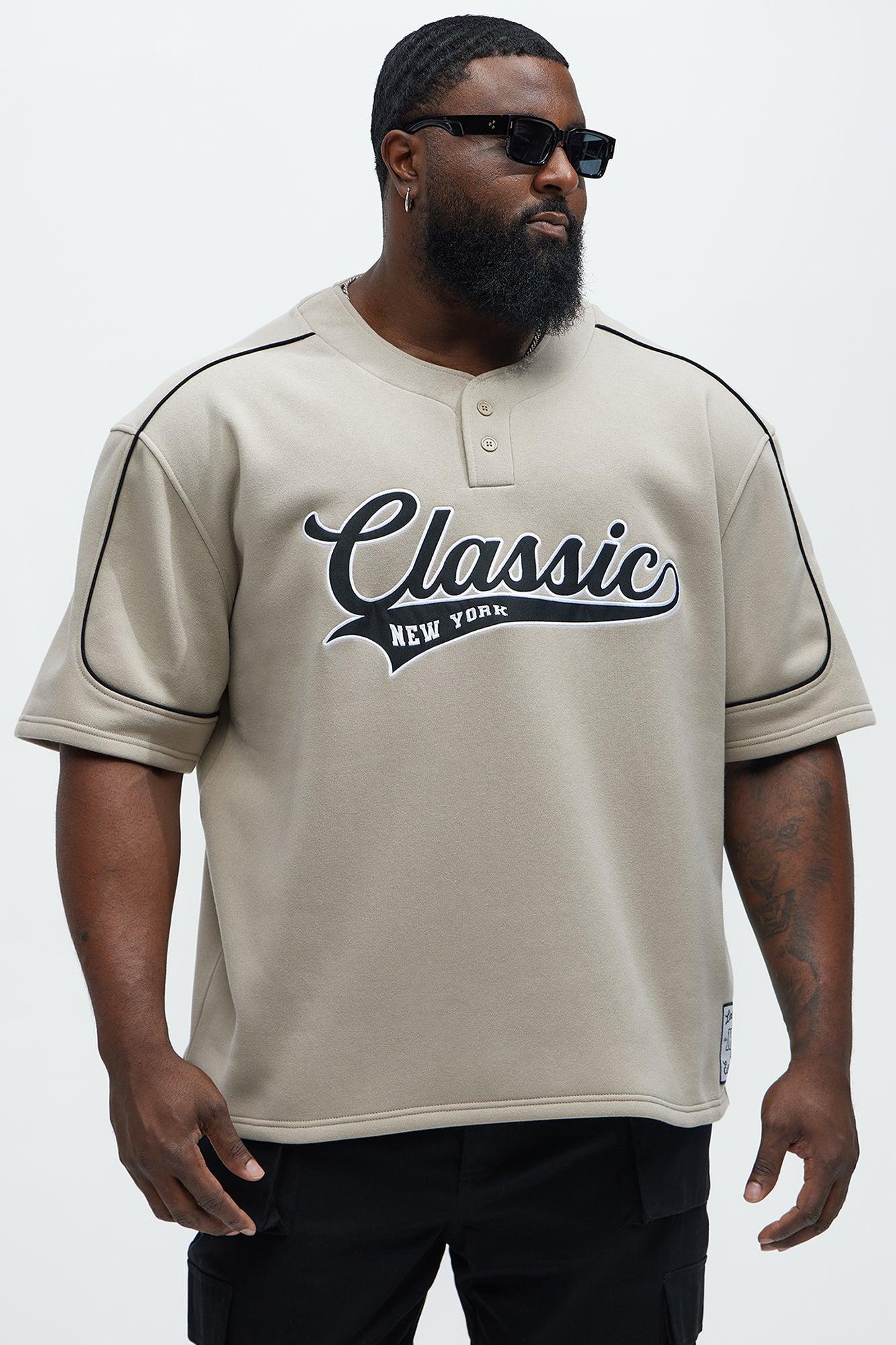 Classic New York Short Sleeve Henley - Stone Product Image