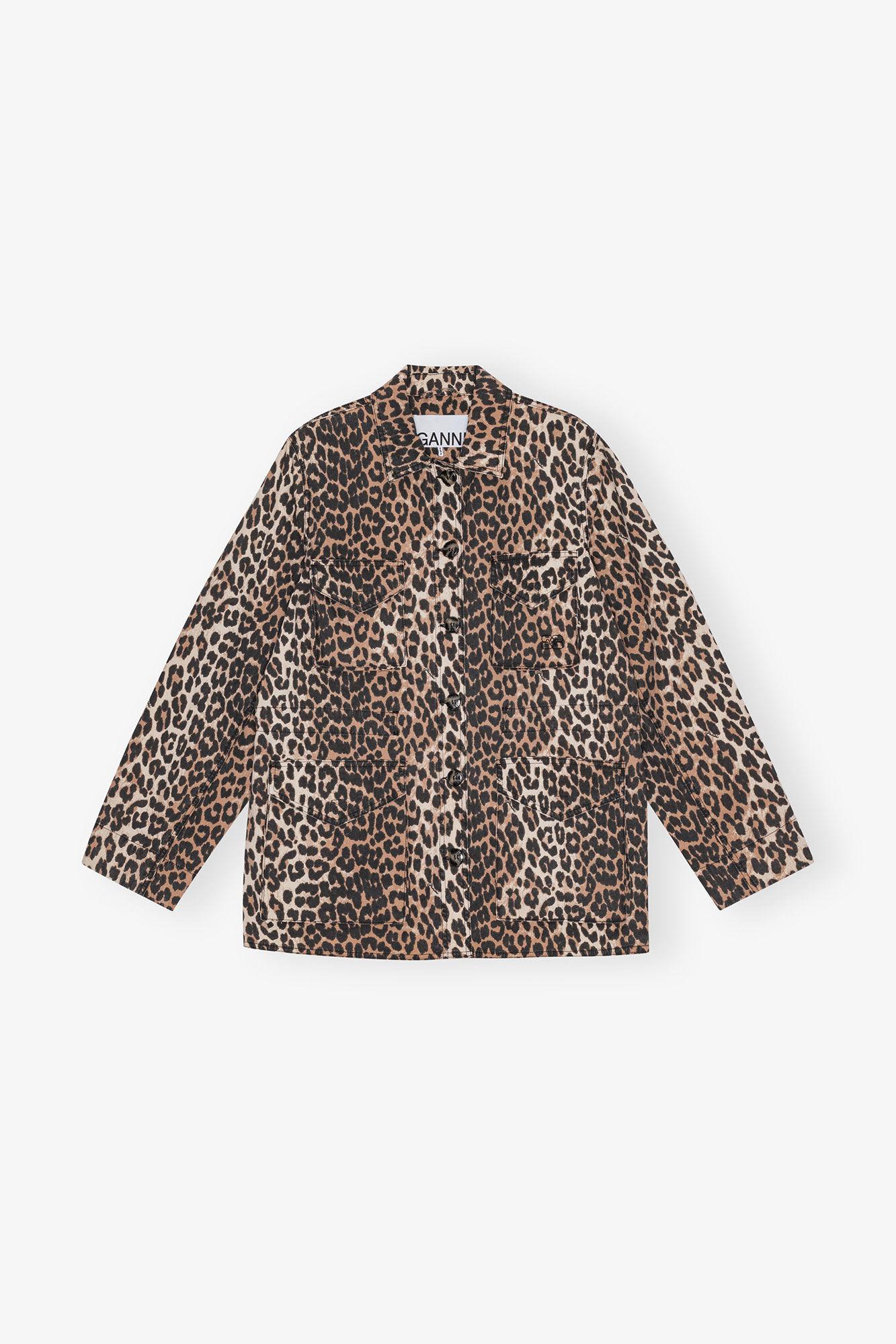 Leopard Cotton Canvas Jacket Product Image