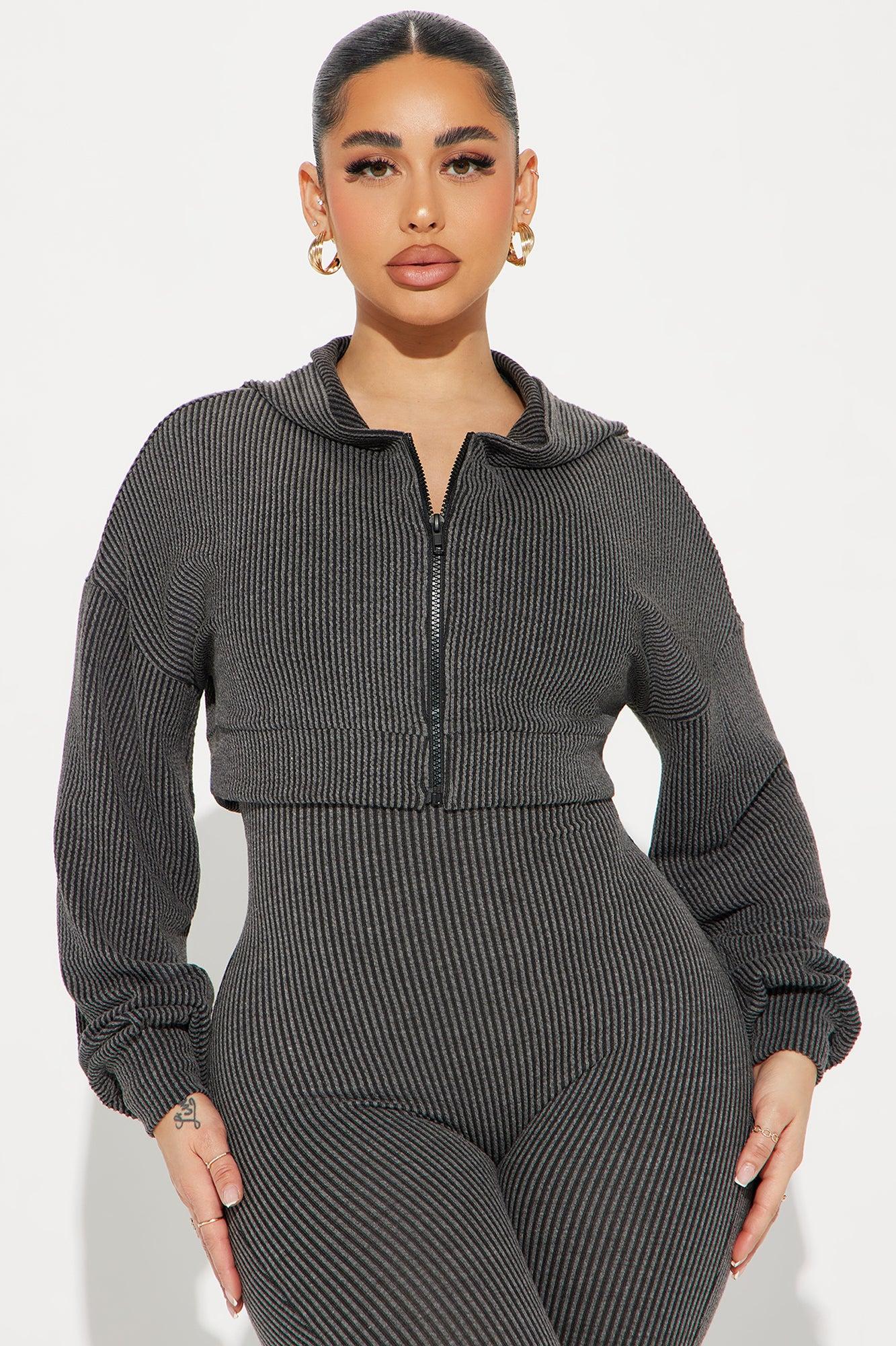 Savannah 2 Piece Jumpsuit Set - Charcoal Product Image